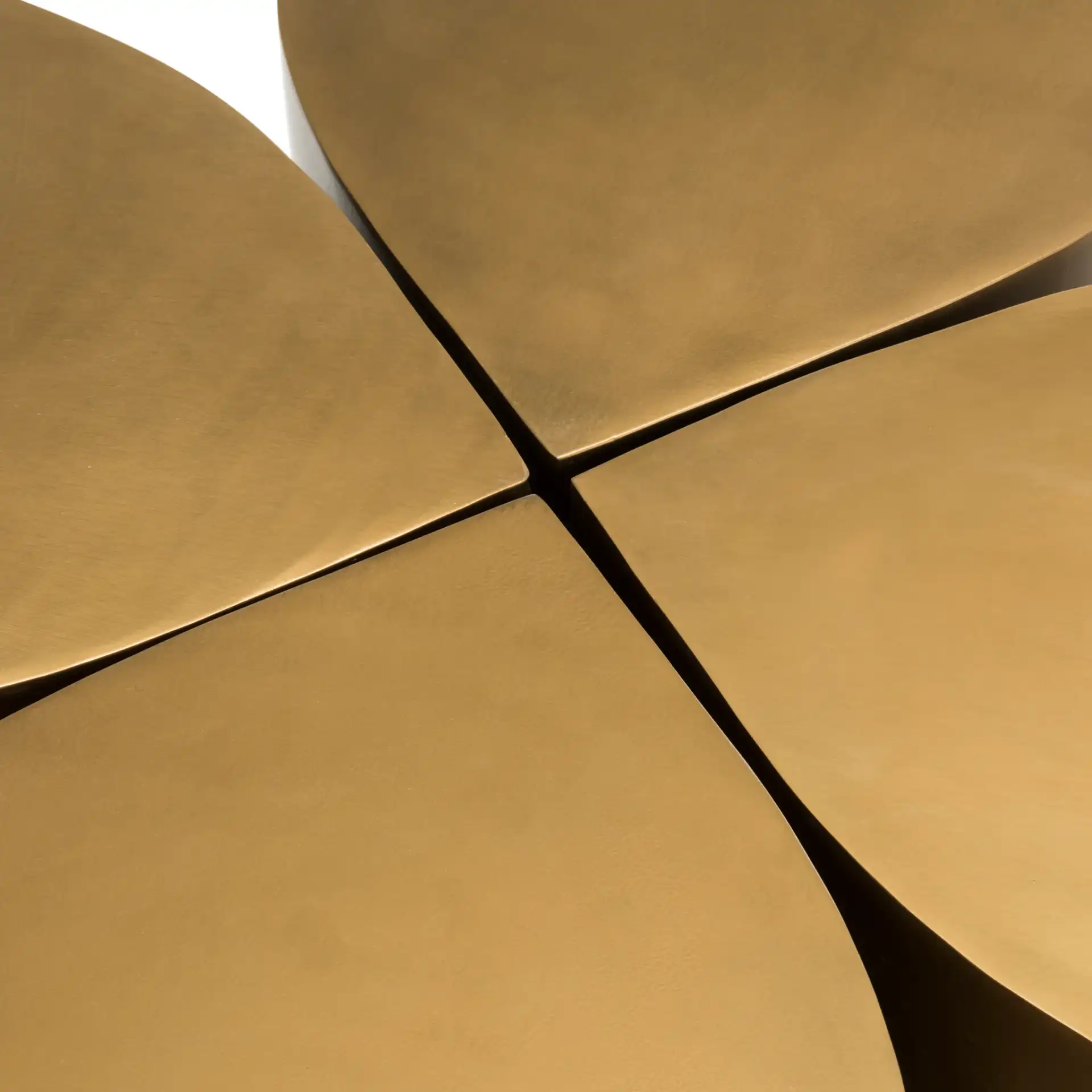 Tilly Coffee Table in Antique Brass, detail view