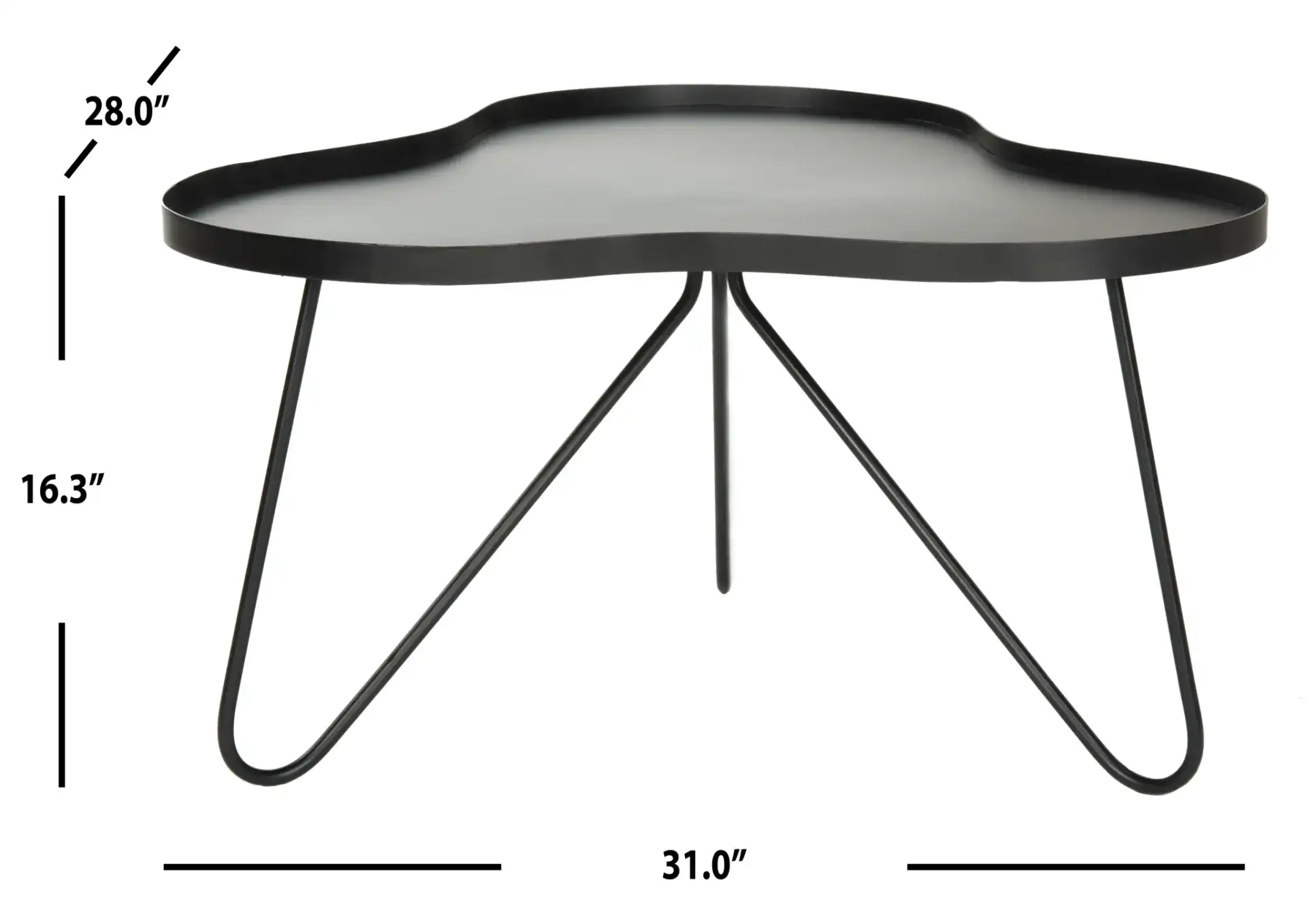 Lenna Coffee Table in Black, detail view