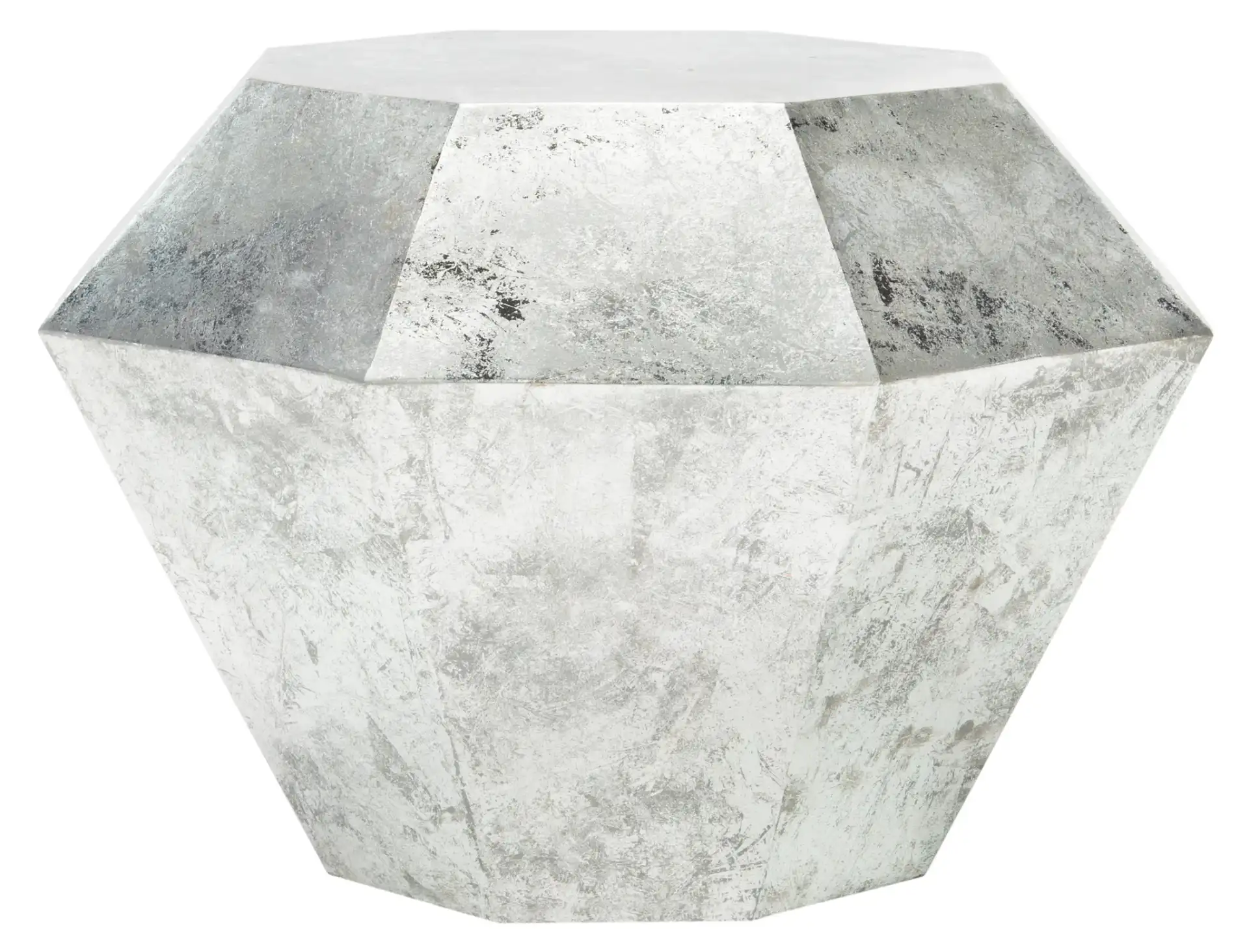 Grace Diamond Accent Table in Antique Copper, detail view