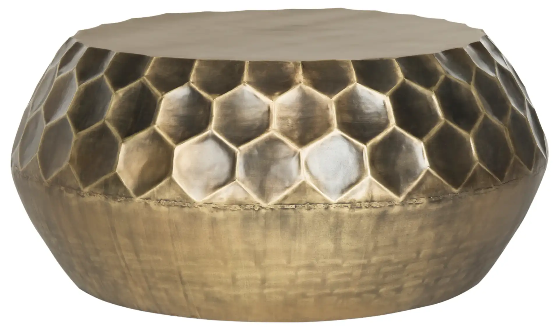 Roxanna Coffee Table in Antique Brass, detail view