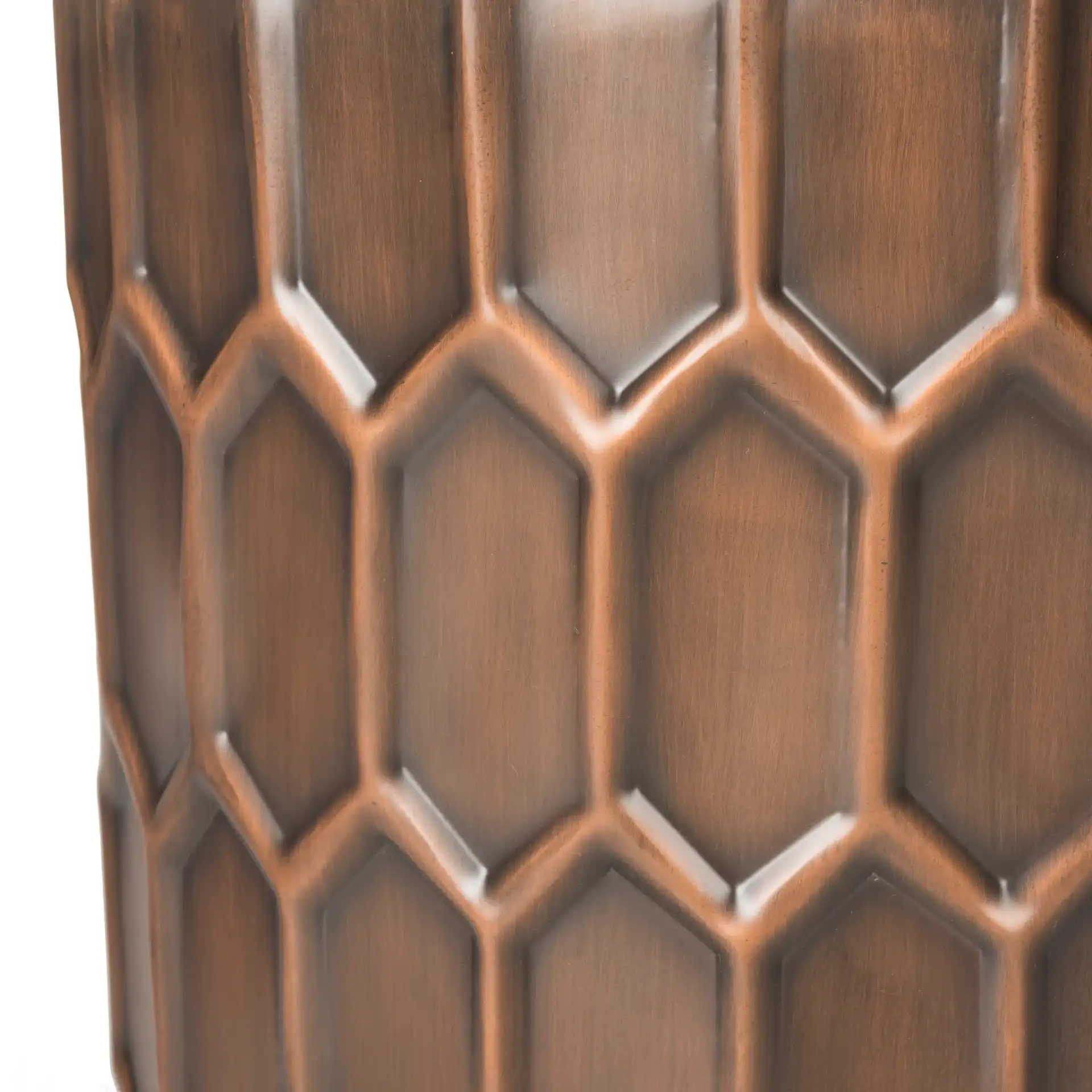 Corey Side Tables in Antique Copper, detail view