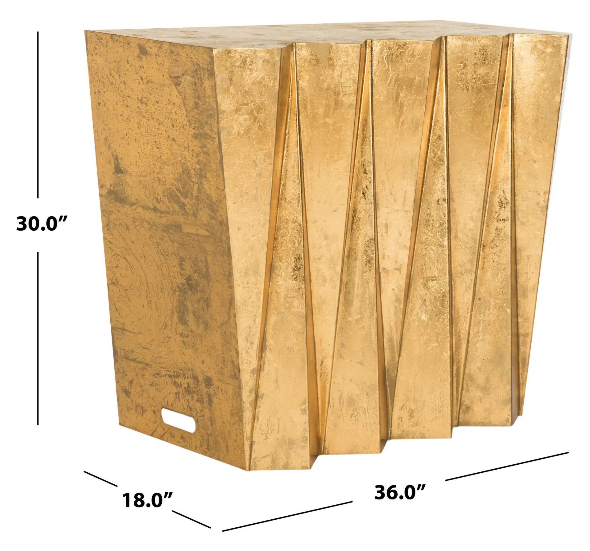 Gisela Hex Console in Gold, detail view