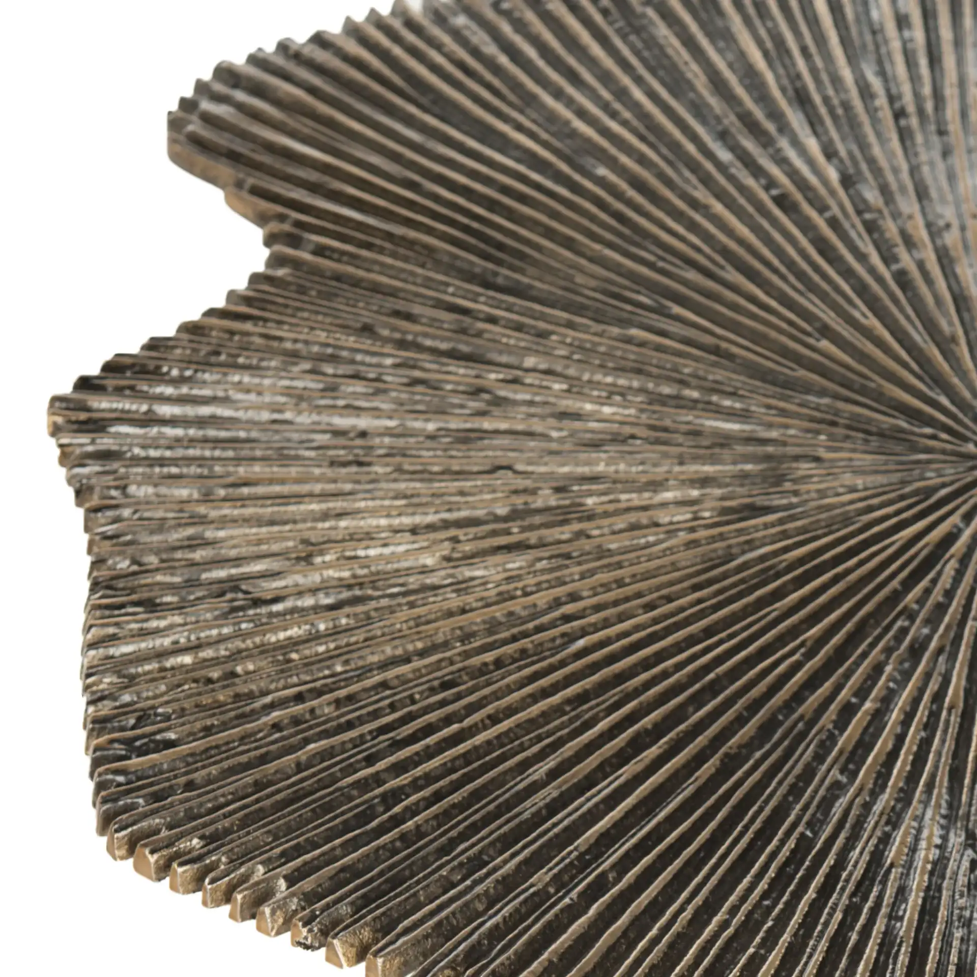 Portia Leaf Side Table in Brass in a styled room