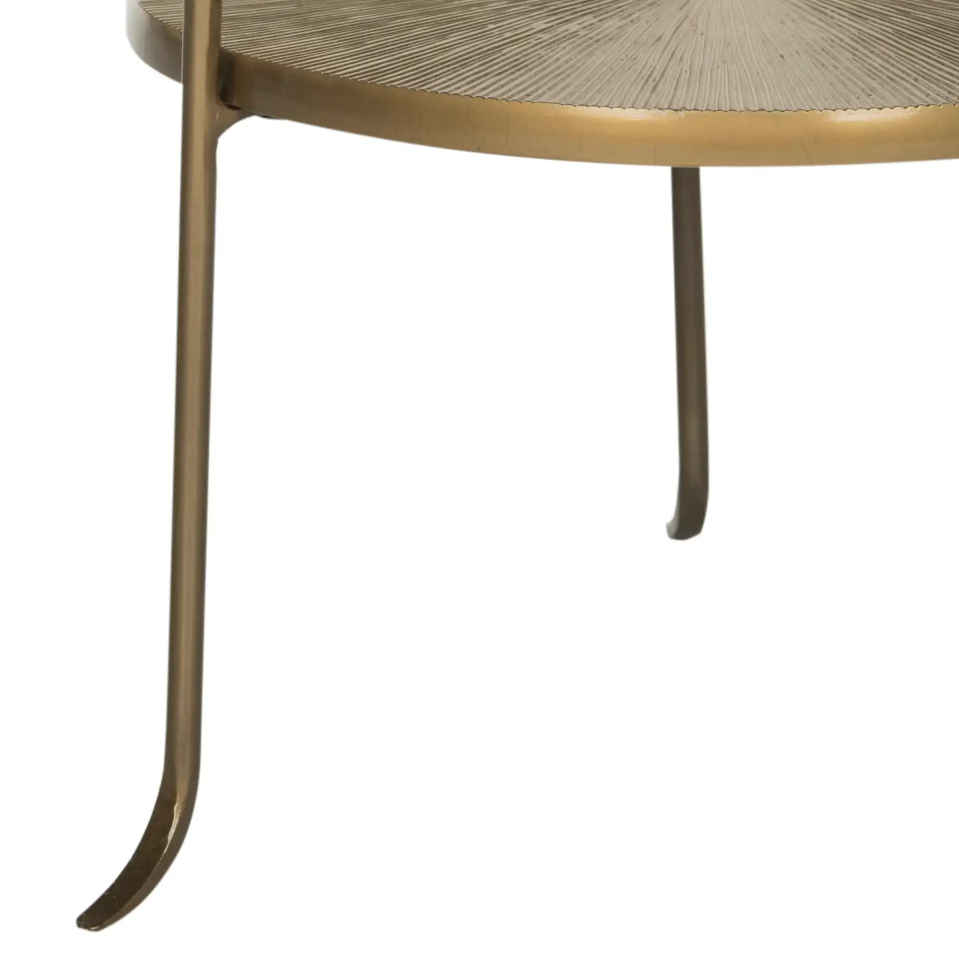 Elda Side Table in Brass, detail view