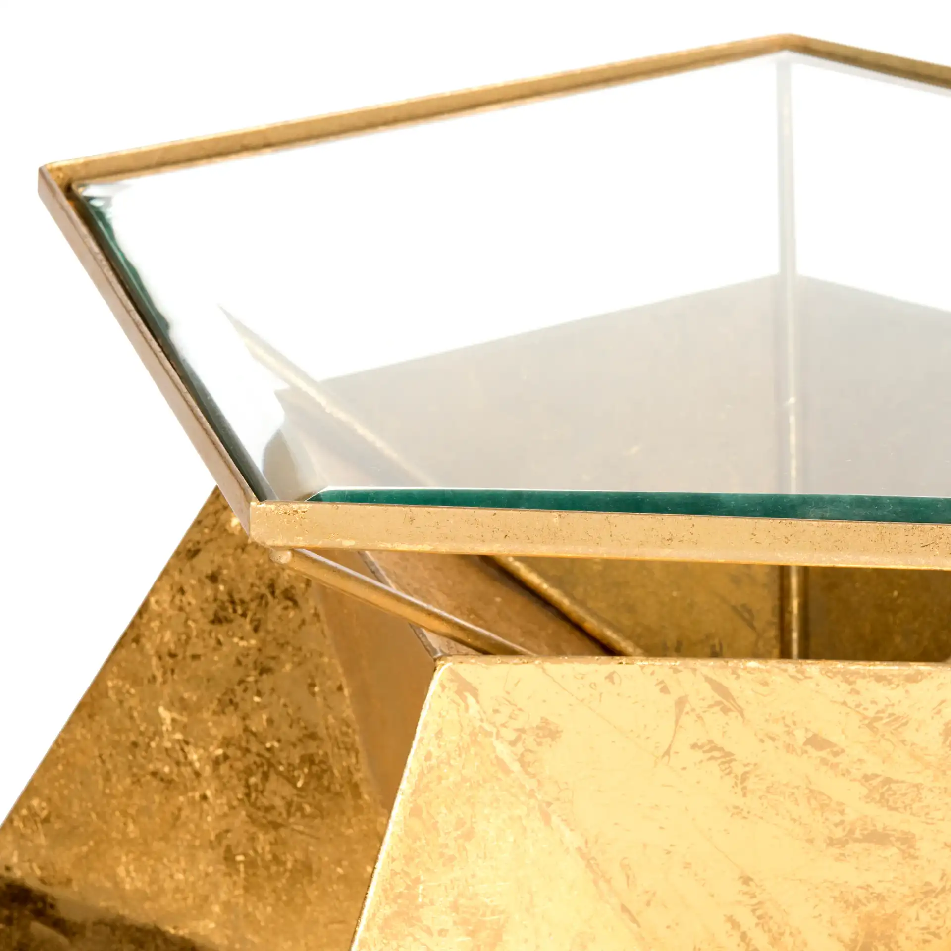 Iona Side Table in Gold in a styled room