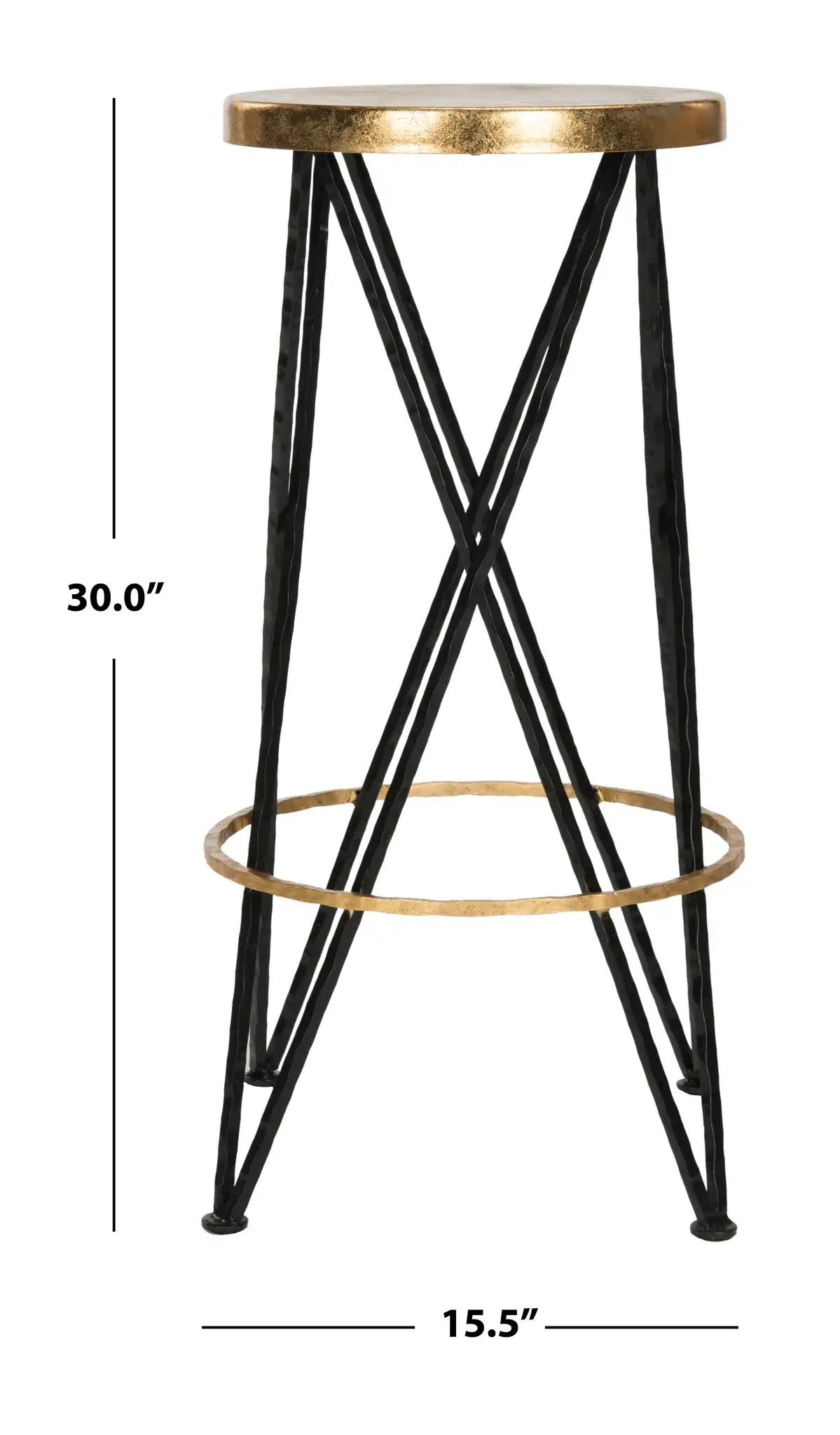 Hester Barstool in White / Gold, detail view
