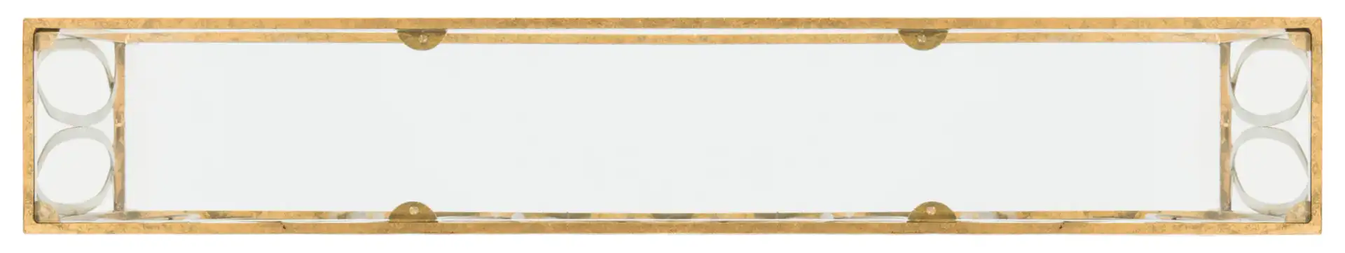 Carina Oval Ringed Console Tab in Gold Foil / Clear, detail view