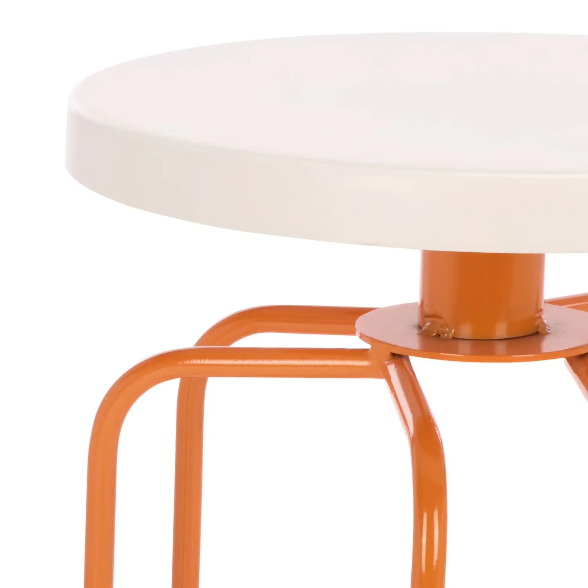 Osamu Counter Stool in Cream / Orange in a styled room