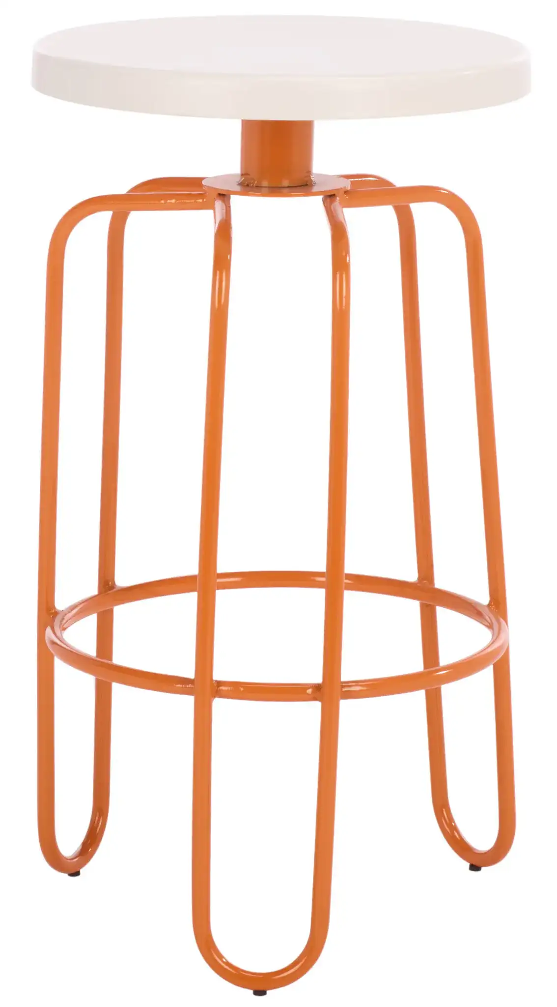 Osamu Counter Stool in Cream / Orange, detail view