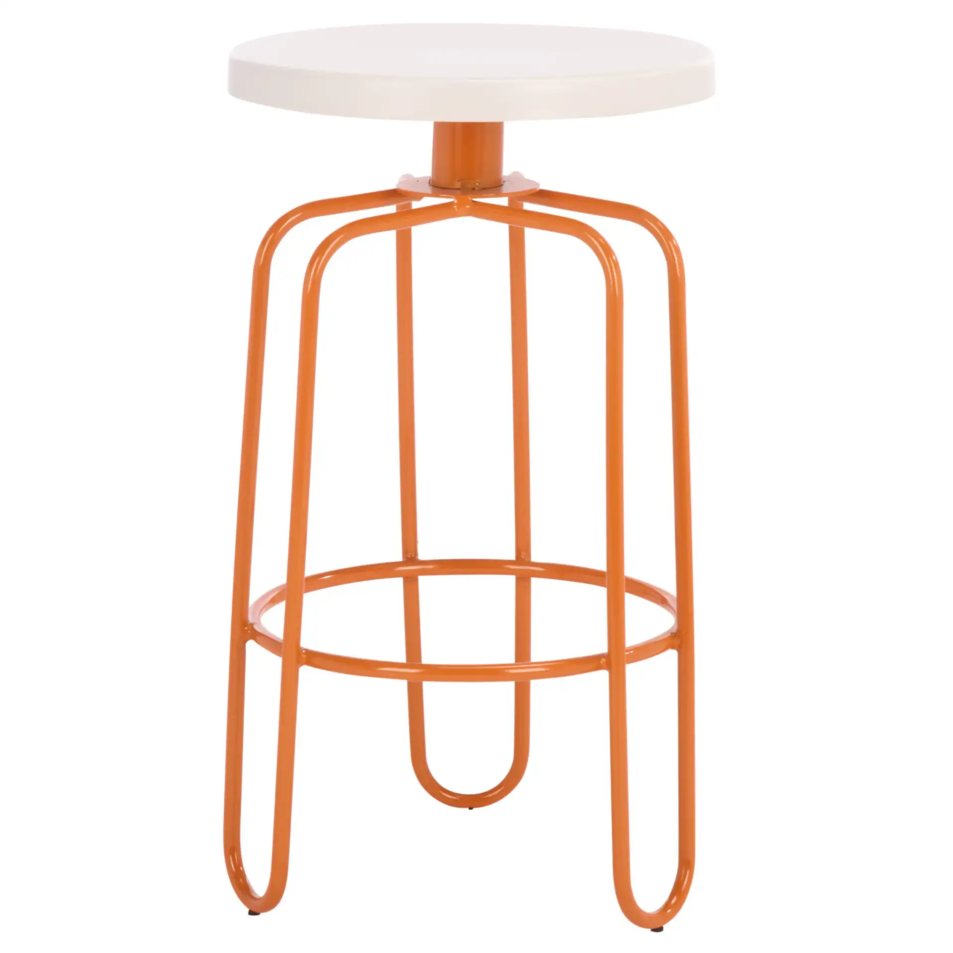 Osamu Counter Stool in Cream / Orange