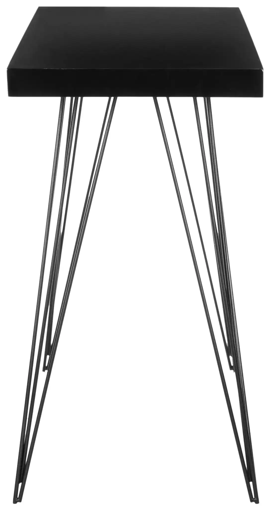 Wolcott Console Table in Black, detail view