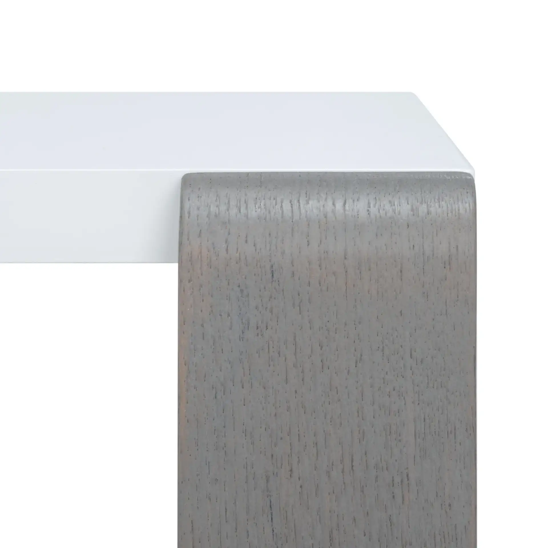 Bartholomew Coffee Table in White / Dark Brown in a styled room