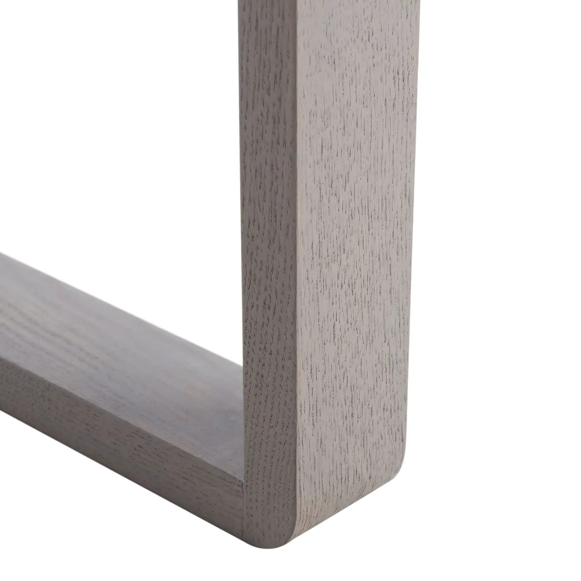 Bartholomew End Table in White / Dark Brown, detail view