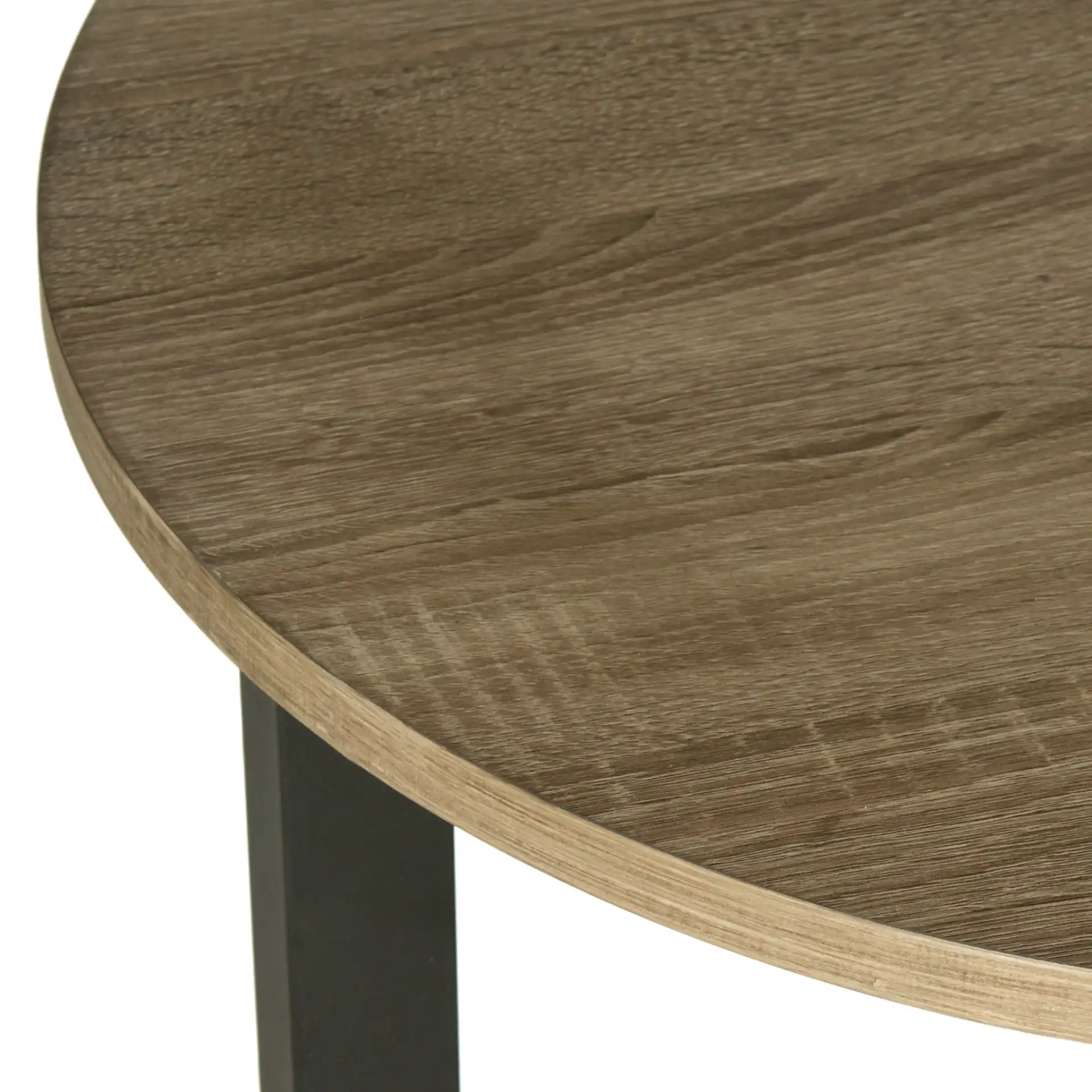 Leonard Side Table in Oak / Black in a styled room