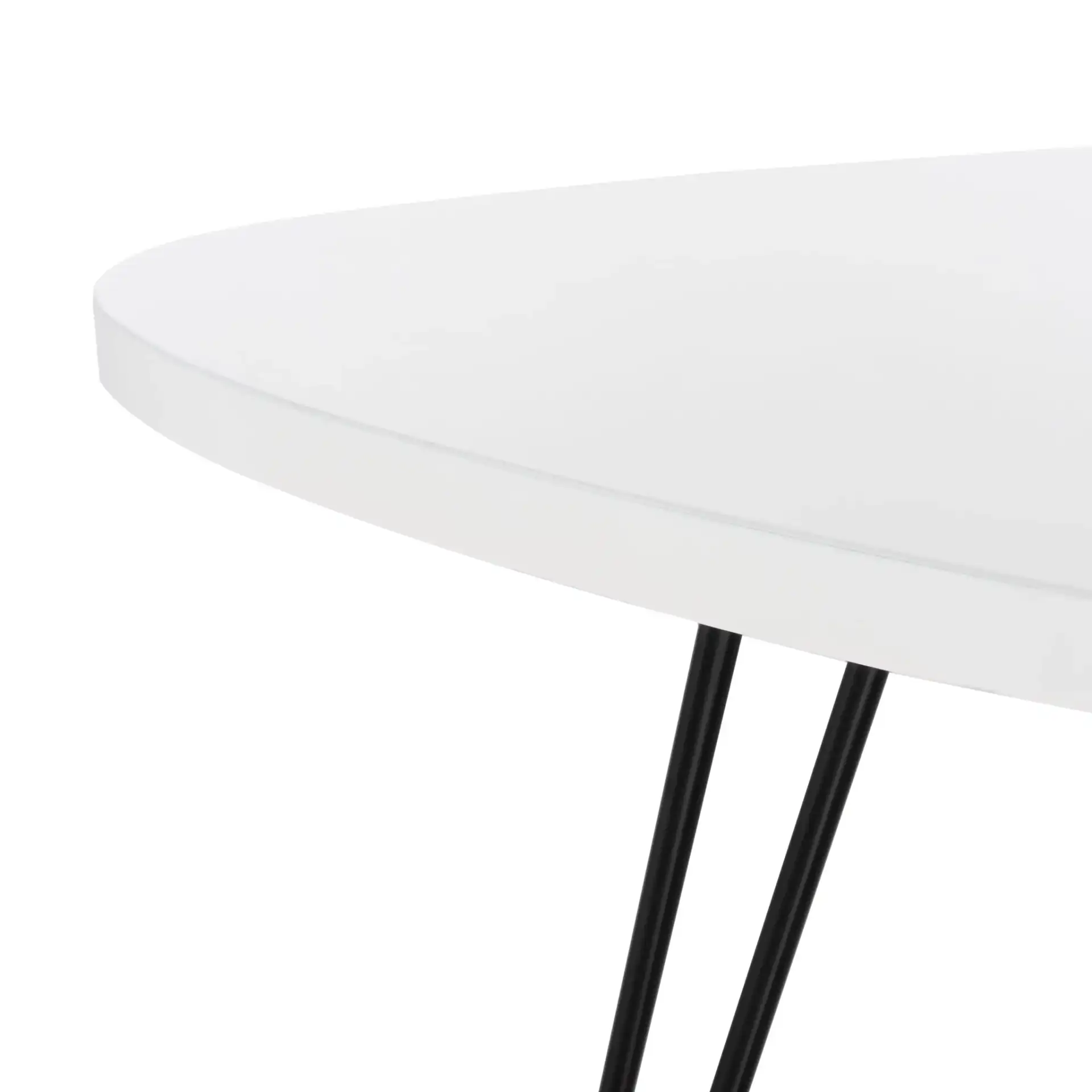 Wynton End Table in White / Black in a styled room