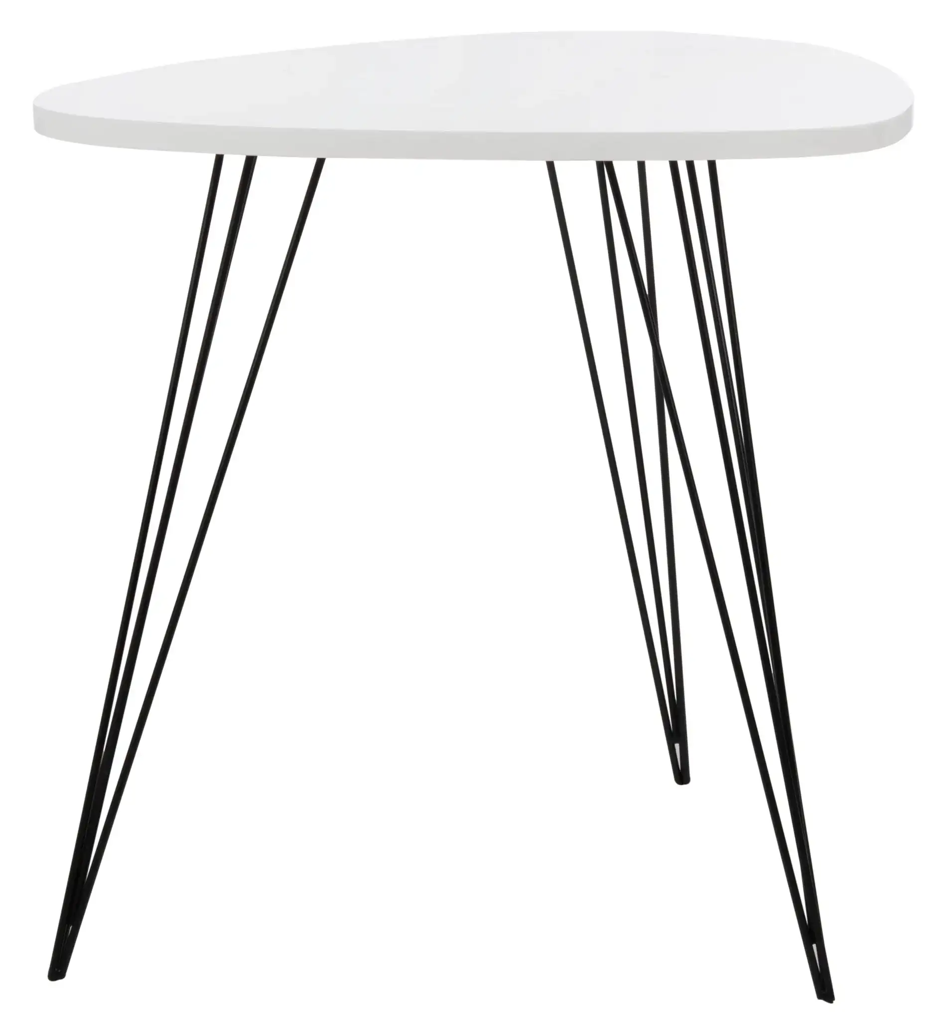 Wynton End Table in White / Black, detail view