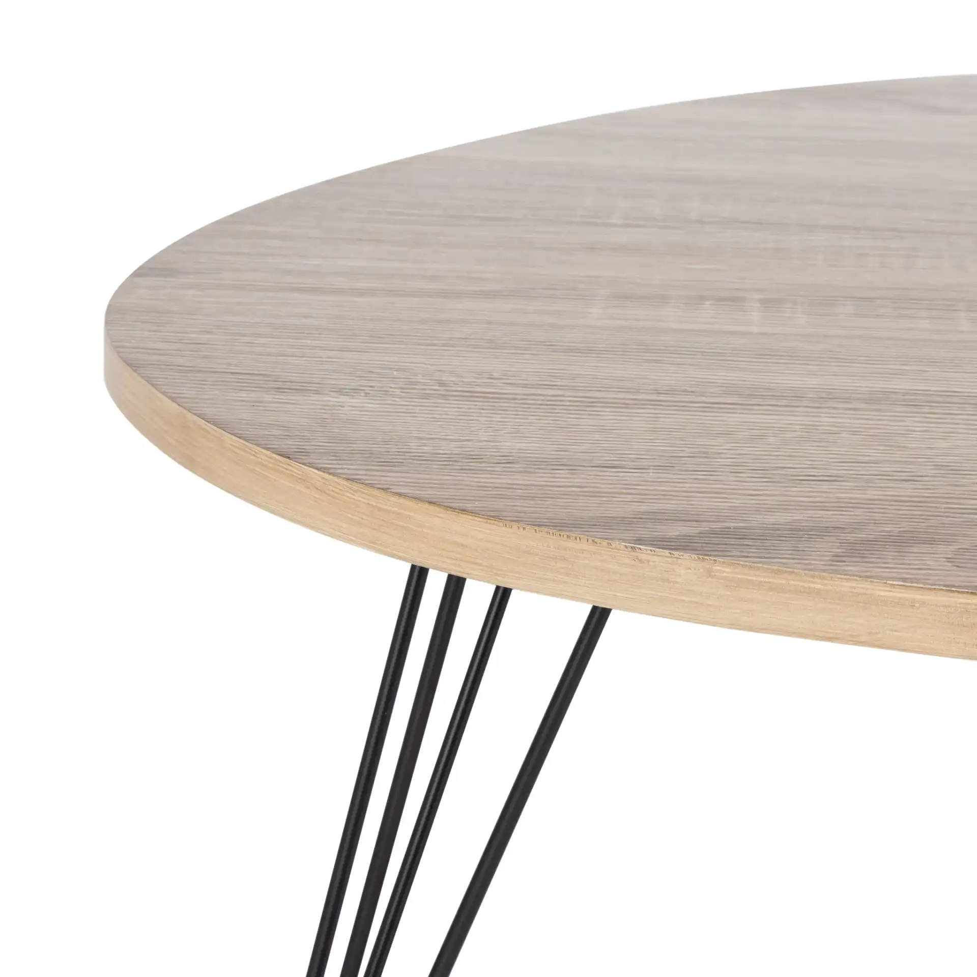 Wynton Coffee Table in Oak / Black in a styled room
