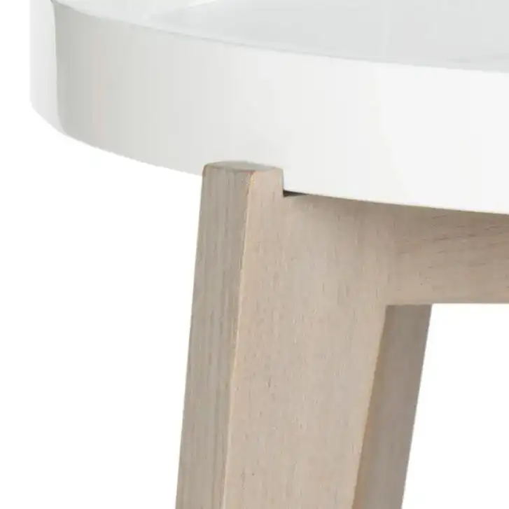 Echo End Table in White / Gray, detail view