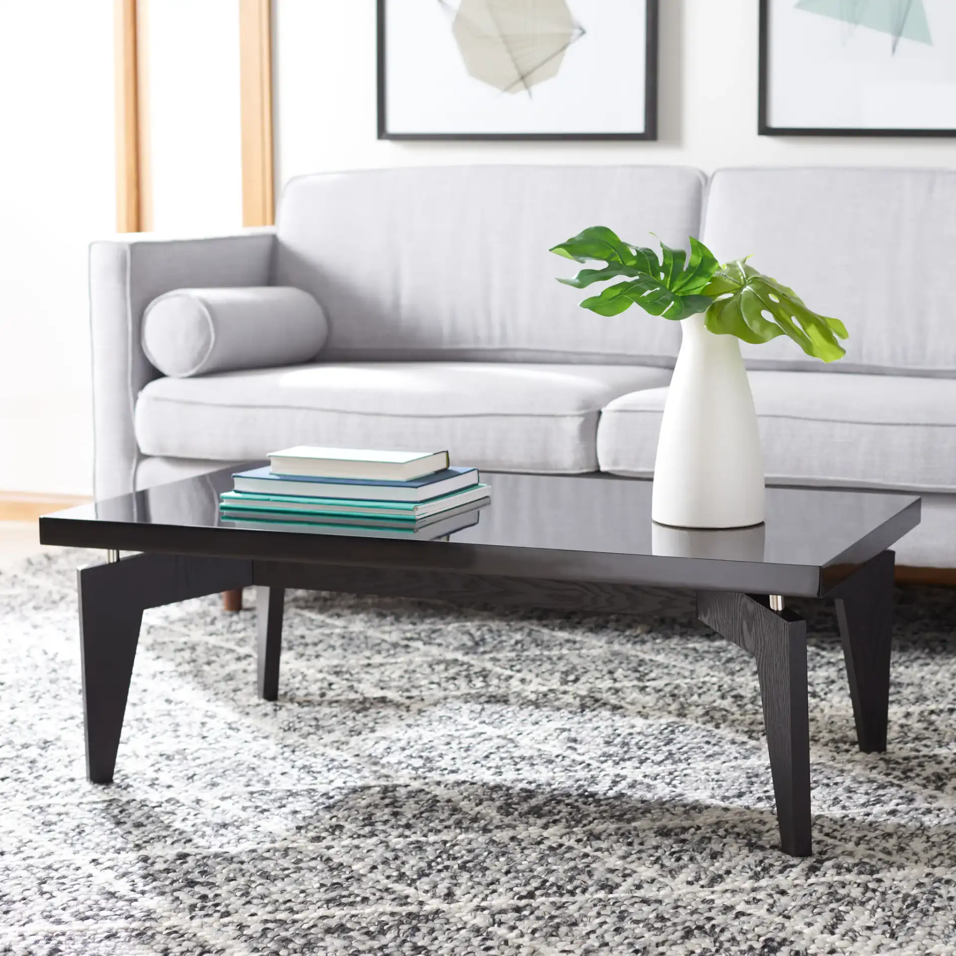 Josef Coffee Table in Black in a styled room