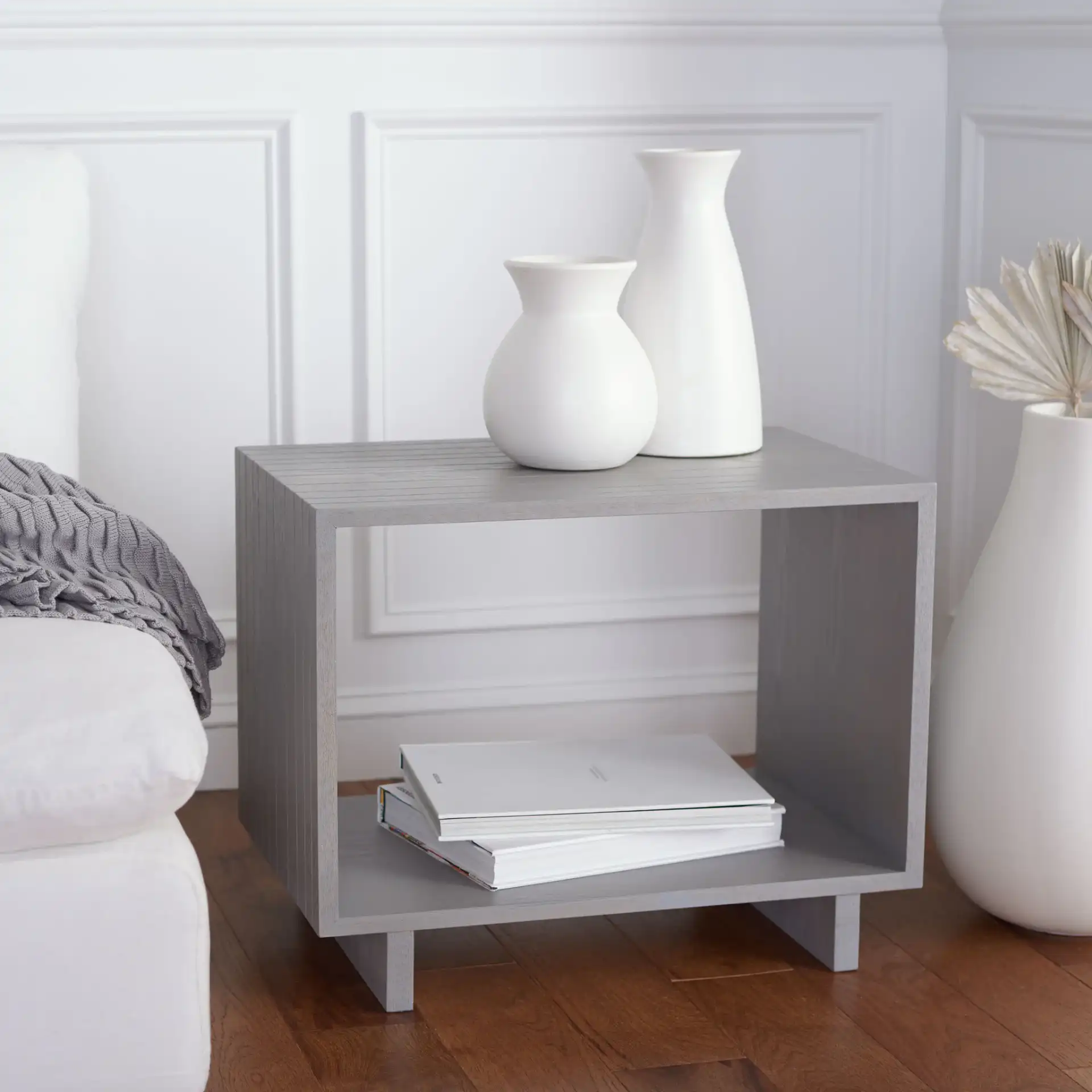 Raylan Stand in Gray in a styled room