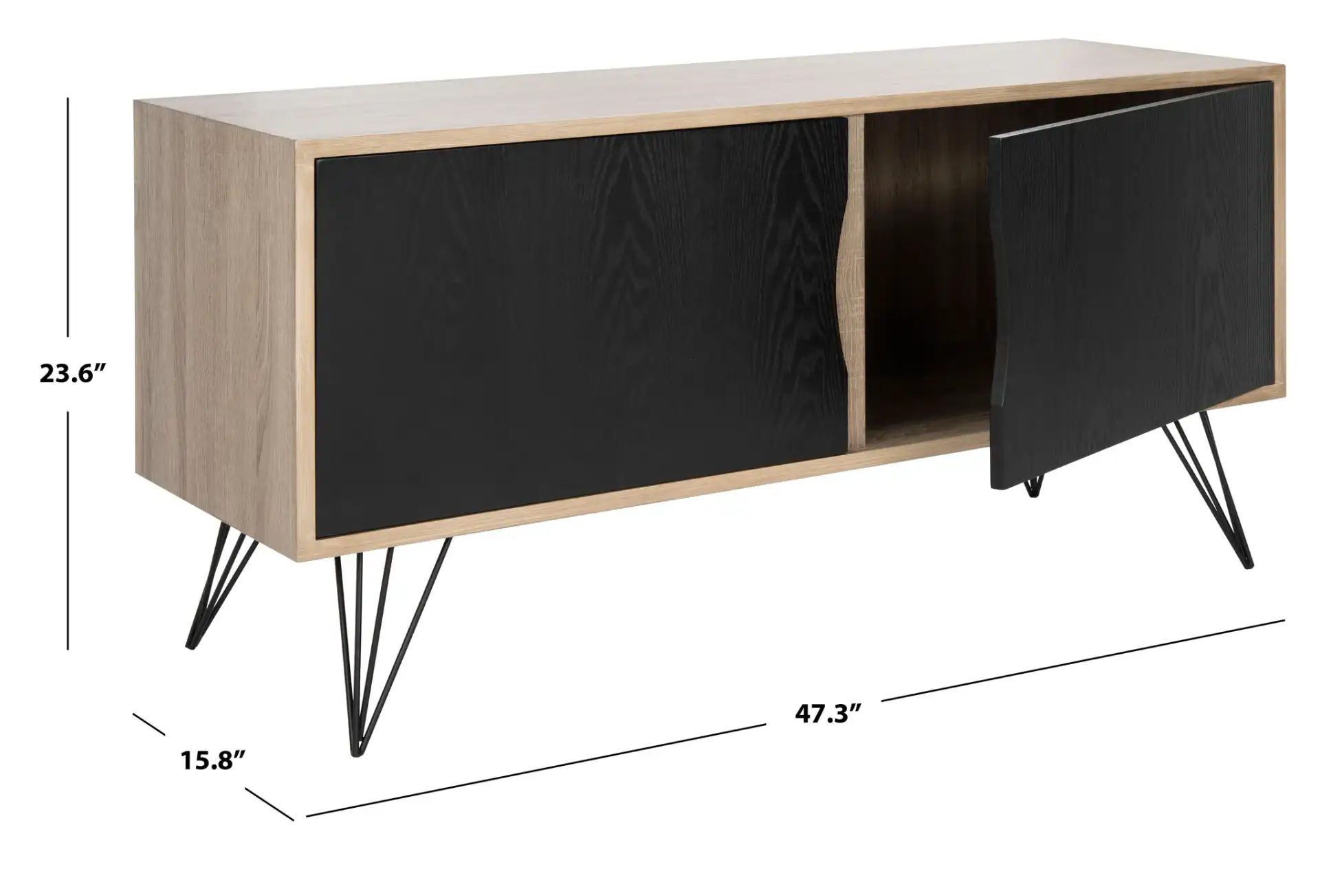 Jeralyn Sideboard in Light Oak, detail view