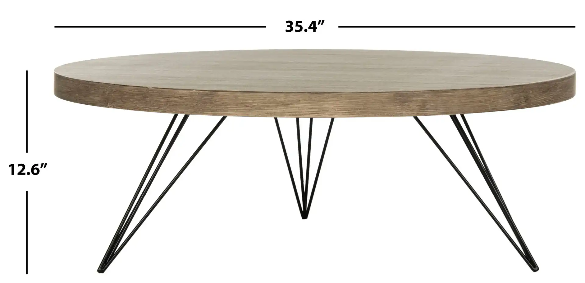 Mansel Coffee Table in Light Oak, detail view