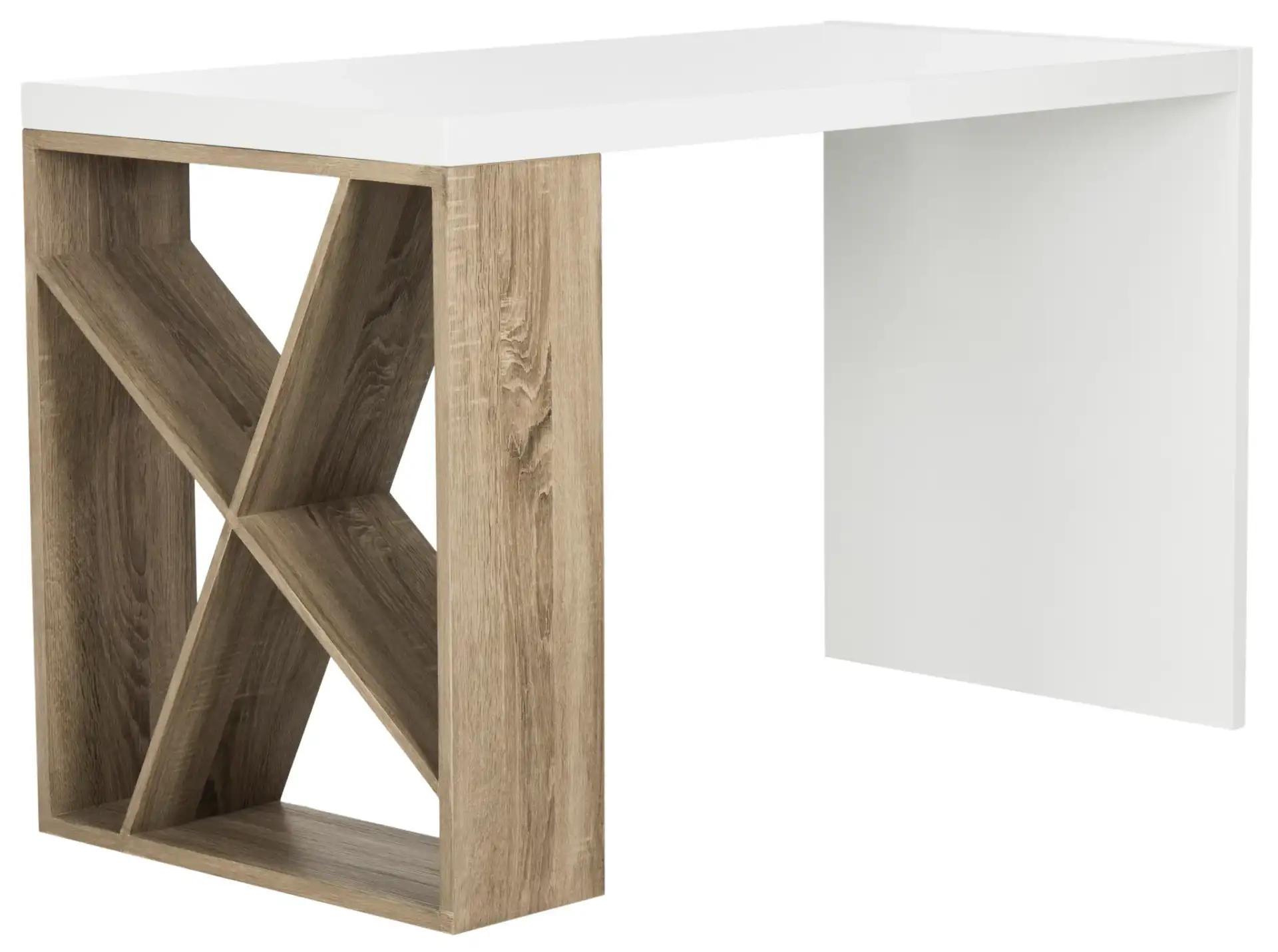 Carlene Desk in White / Oak
