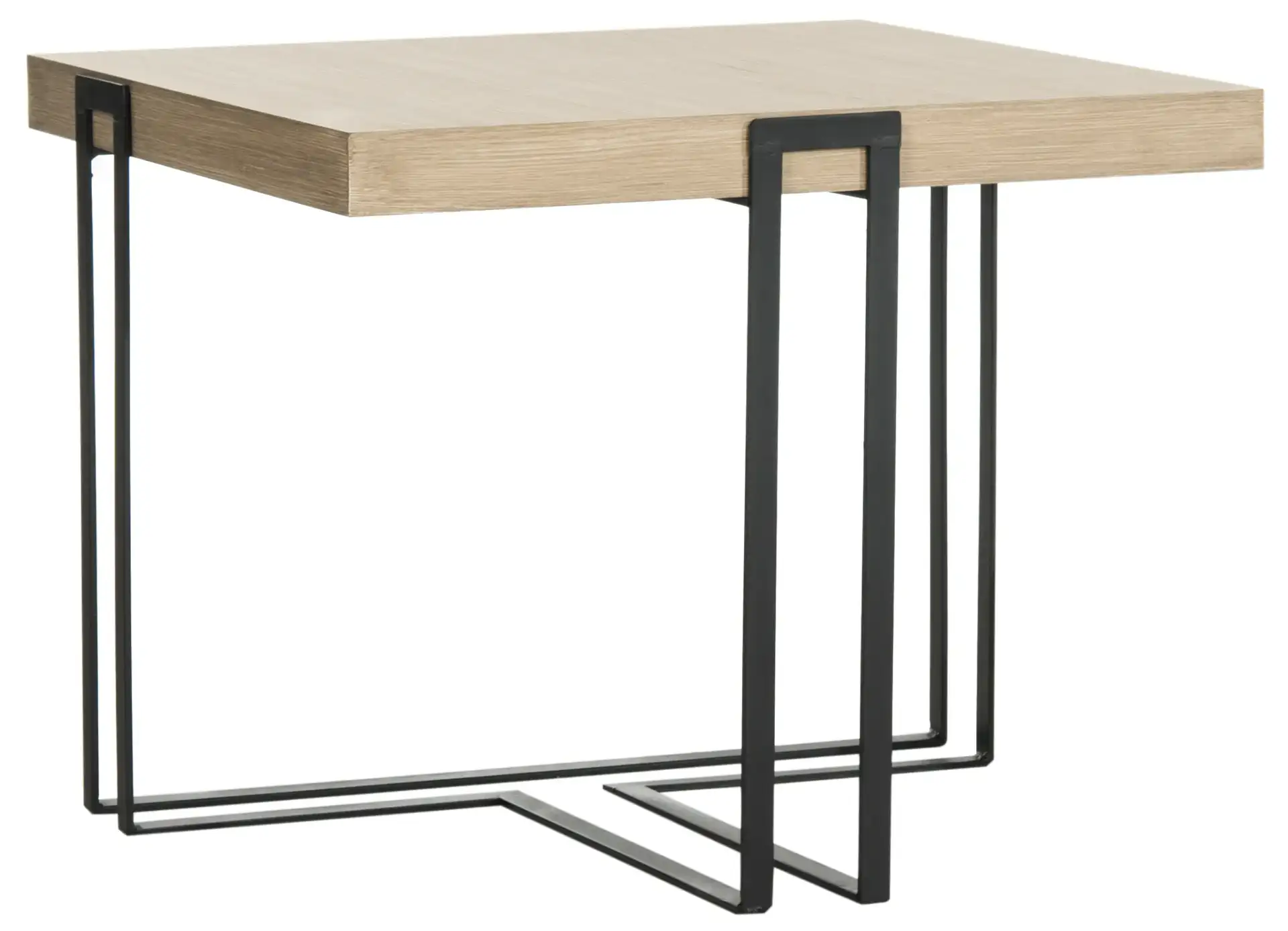 Pitt End Table in Light Gray, detail view