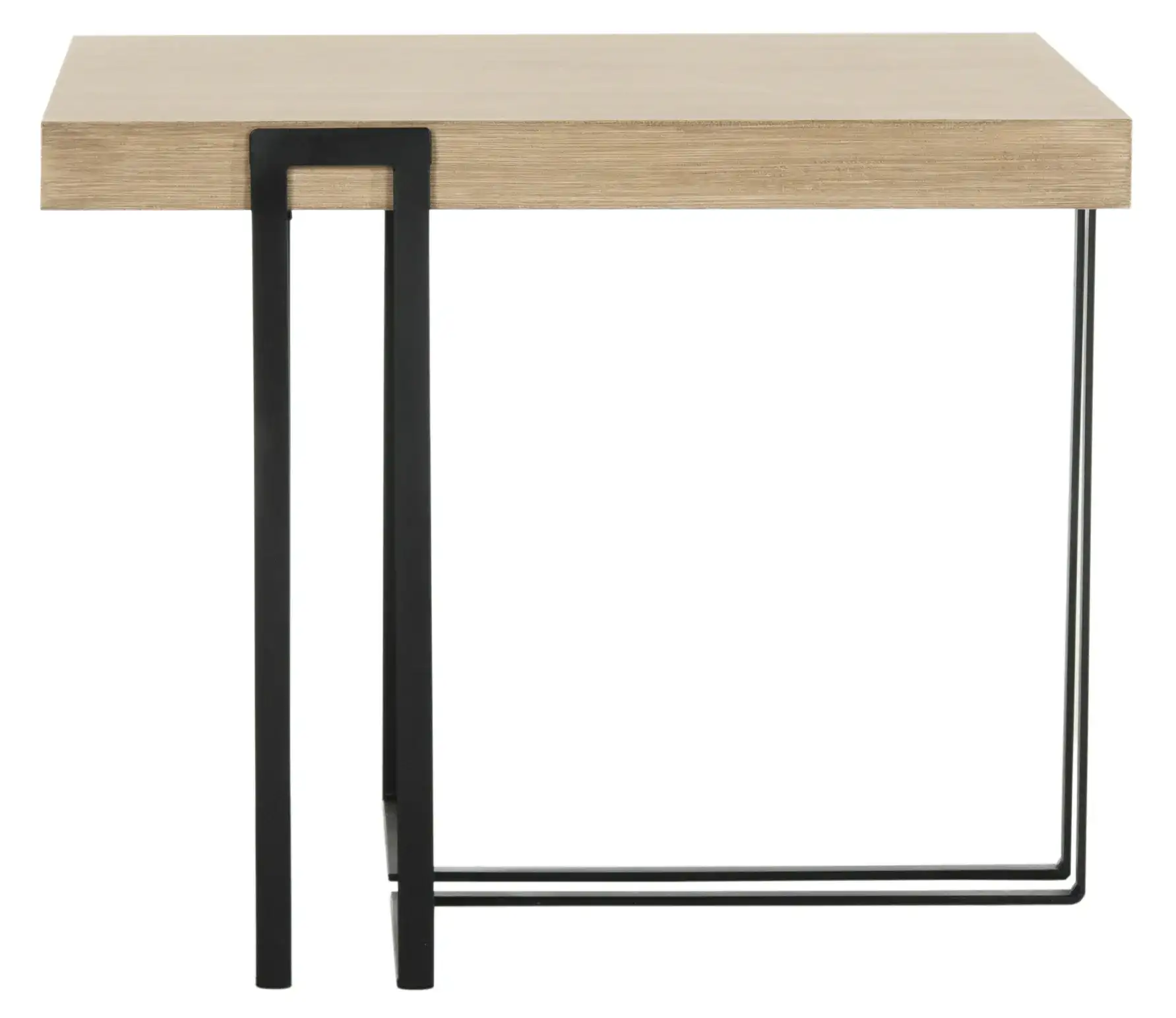 Pitt End Table in Light Gray, detail view
