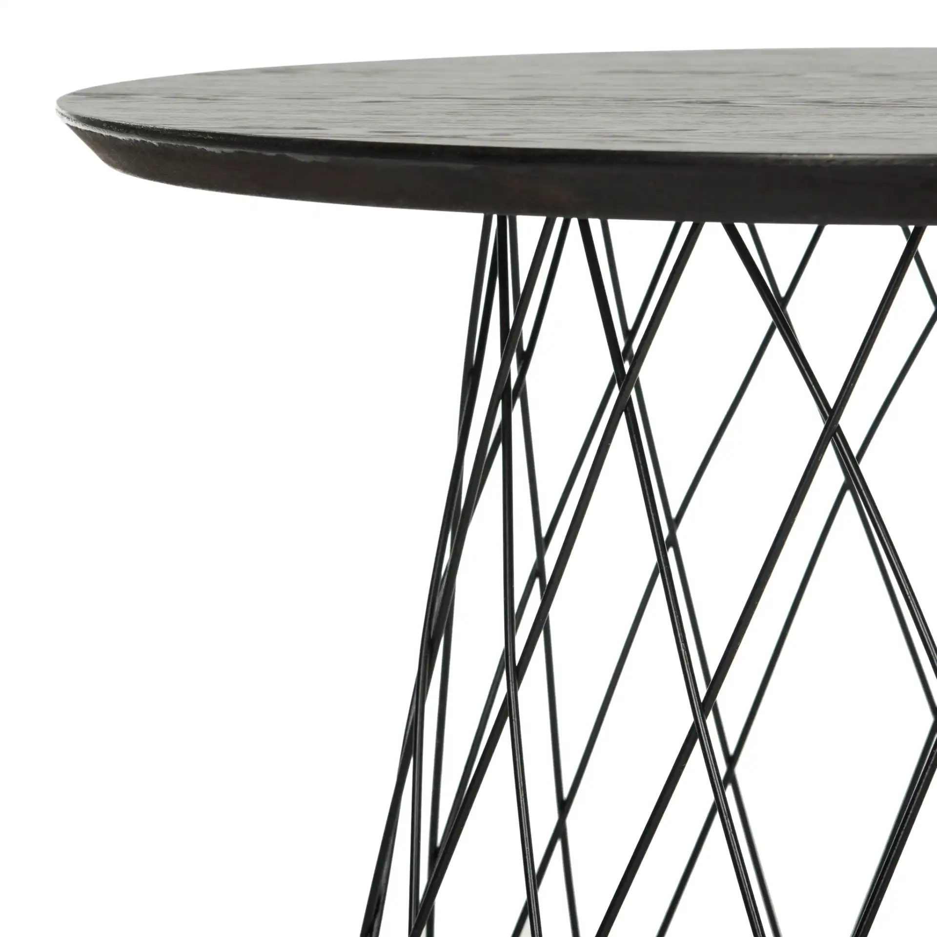 Roper End Table in Ash Black in a styled room