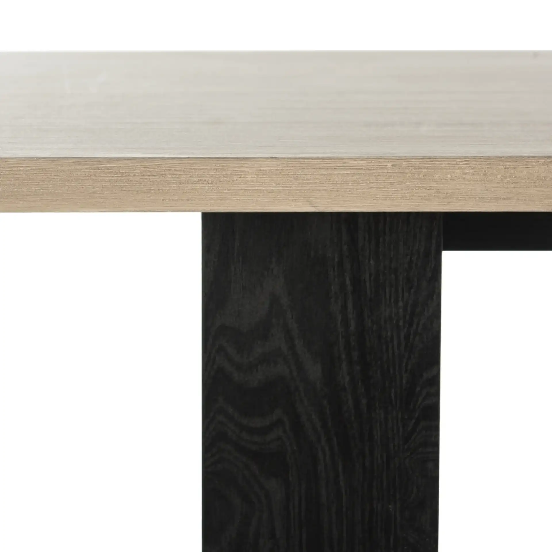 Monty Dining Table in Light Gray in a styled room
