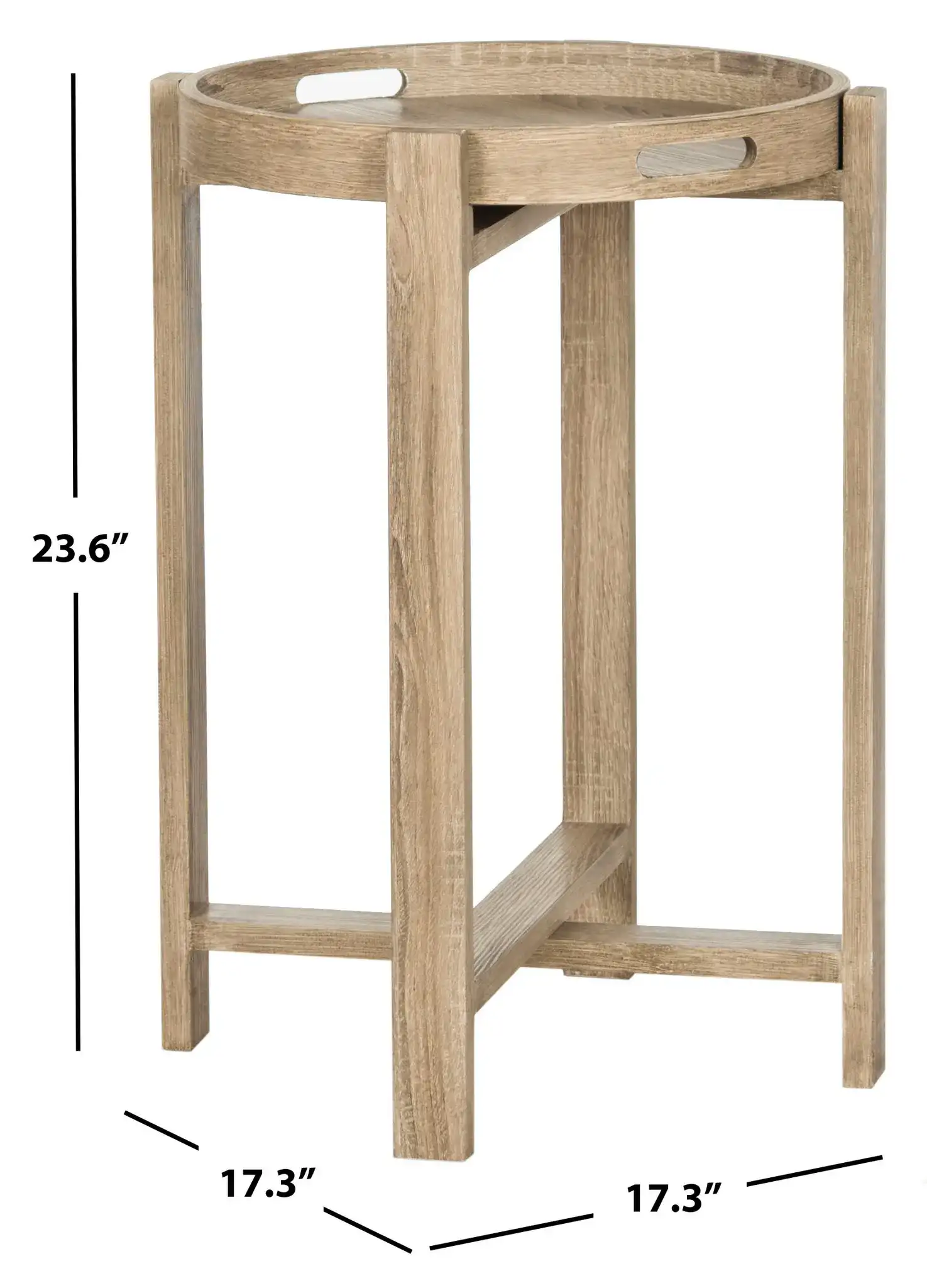 Hamish Side Table in Light Gray, detail view