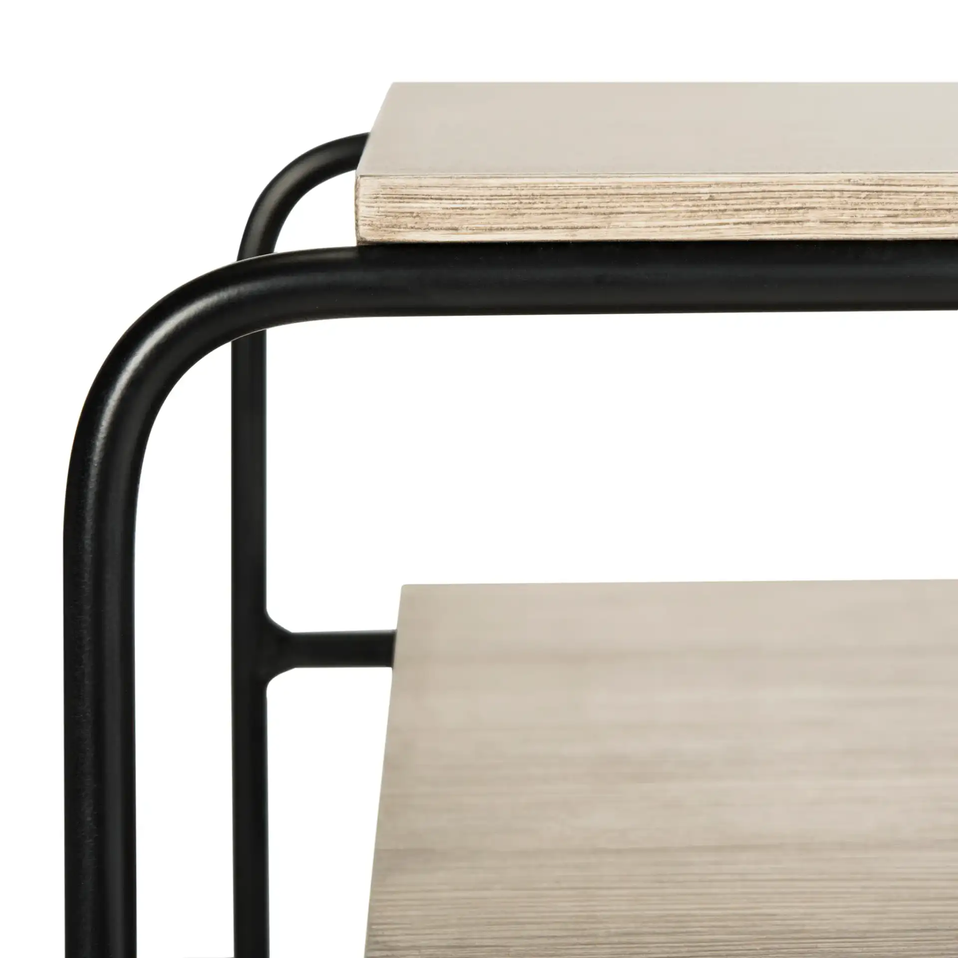 Marcel End Table in Light Gray in a styled room