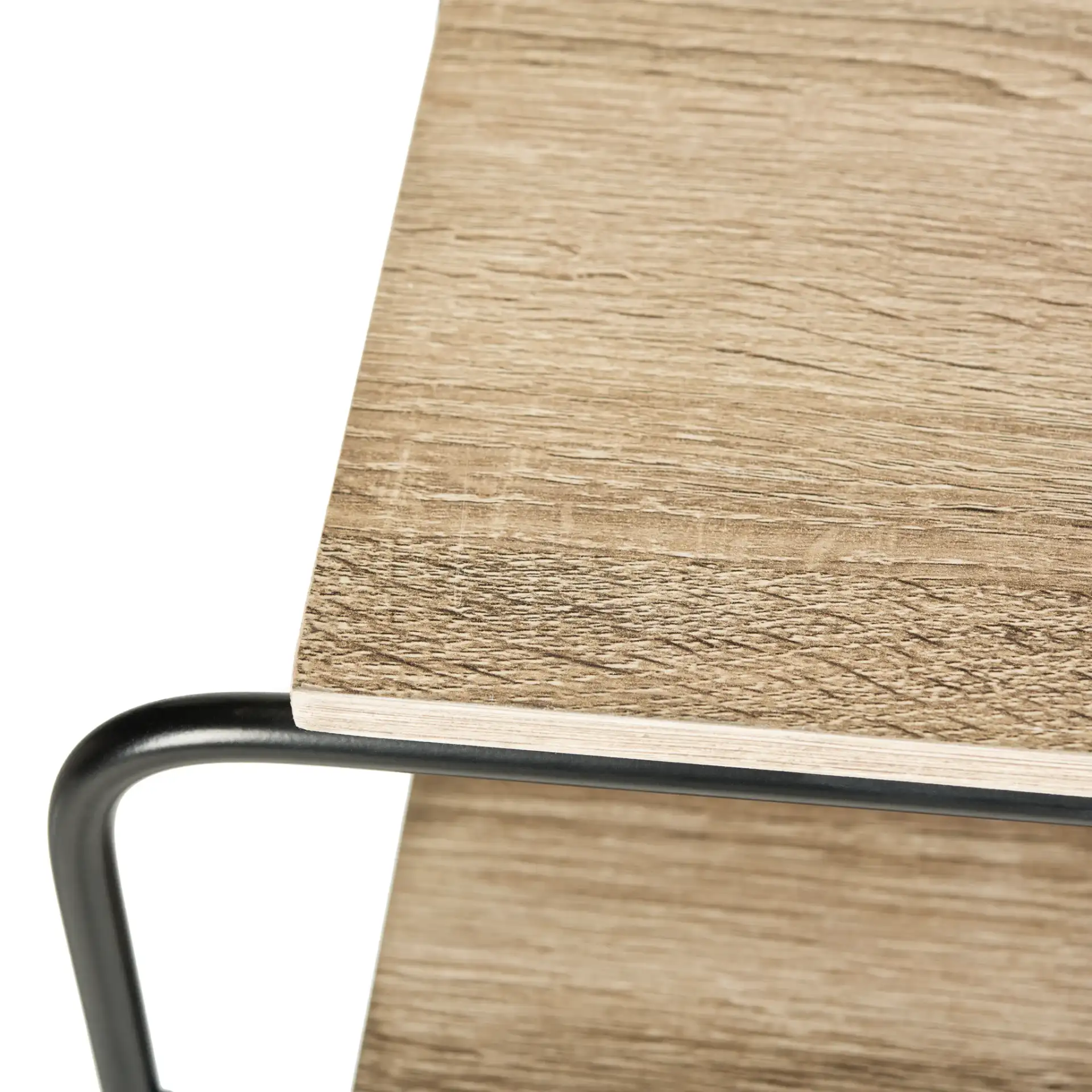 Marcel End Table in Light Gray in a styled room