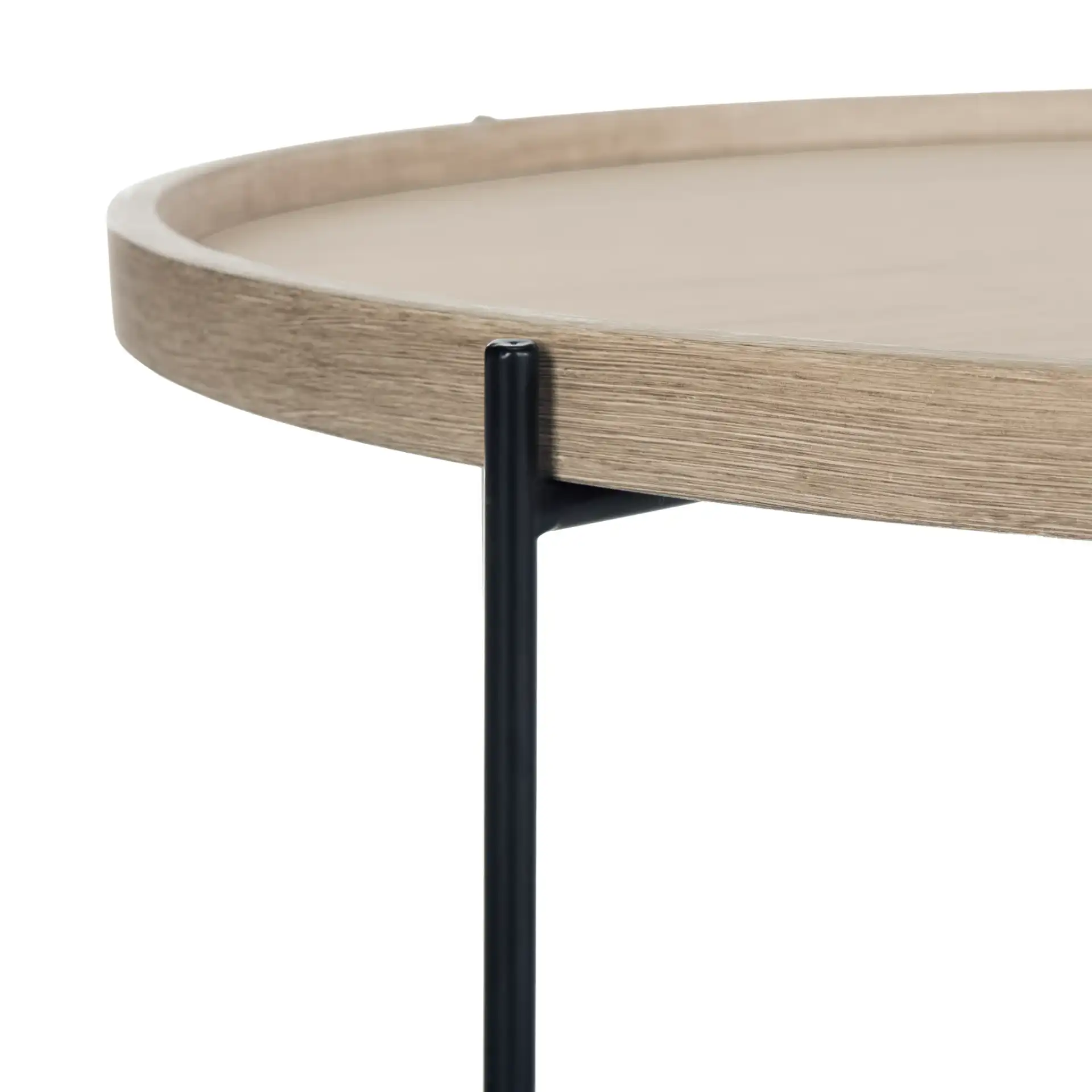 Auden Accent Table in Light Gray in a styled room