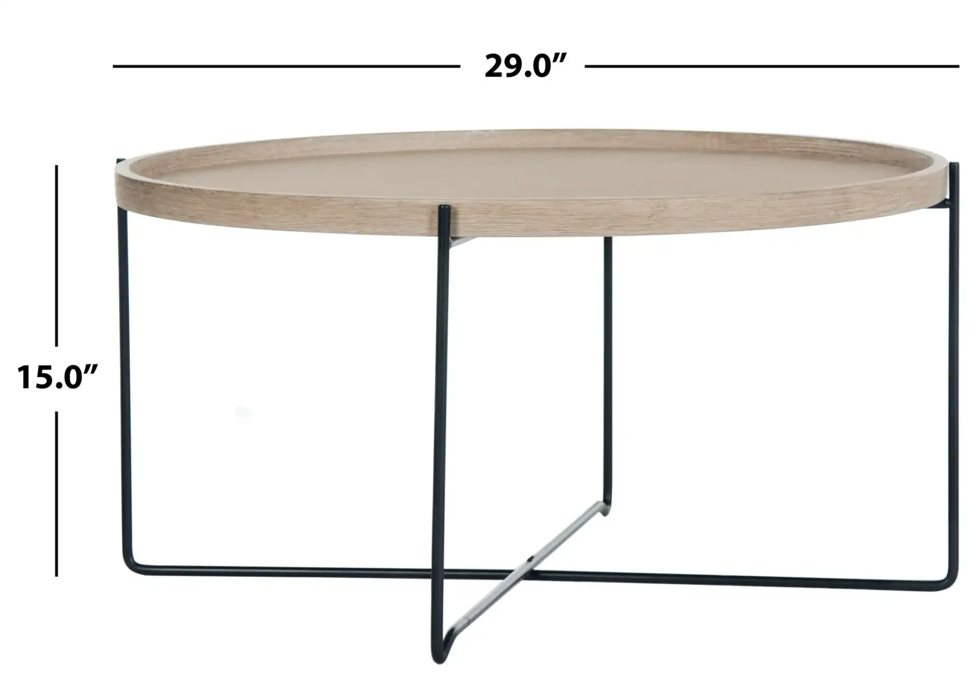 Auden Accent Table in Light Gray, detail view