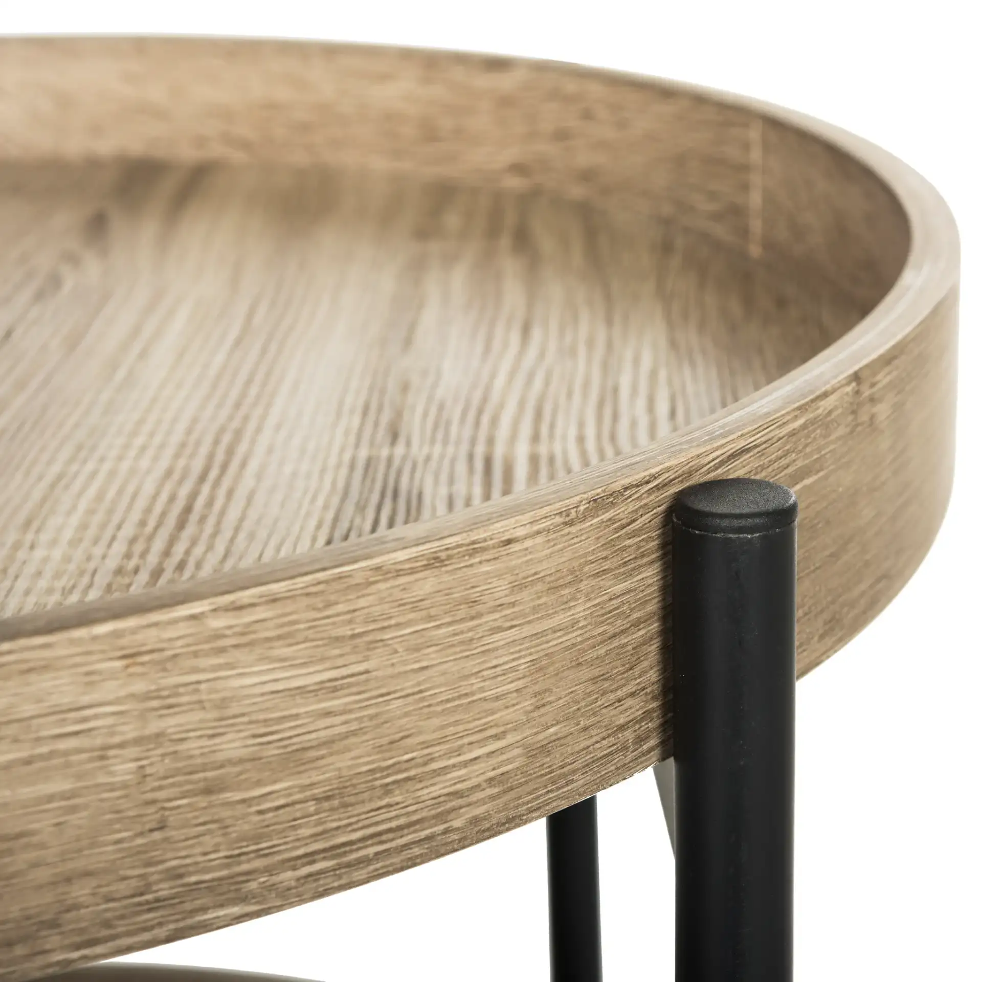 Javan Side Table in Light Oak / Black in a styled room
