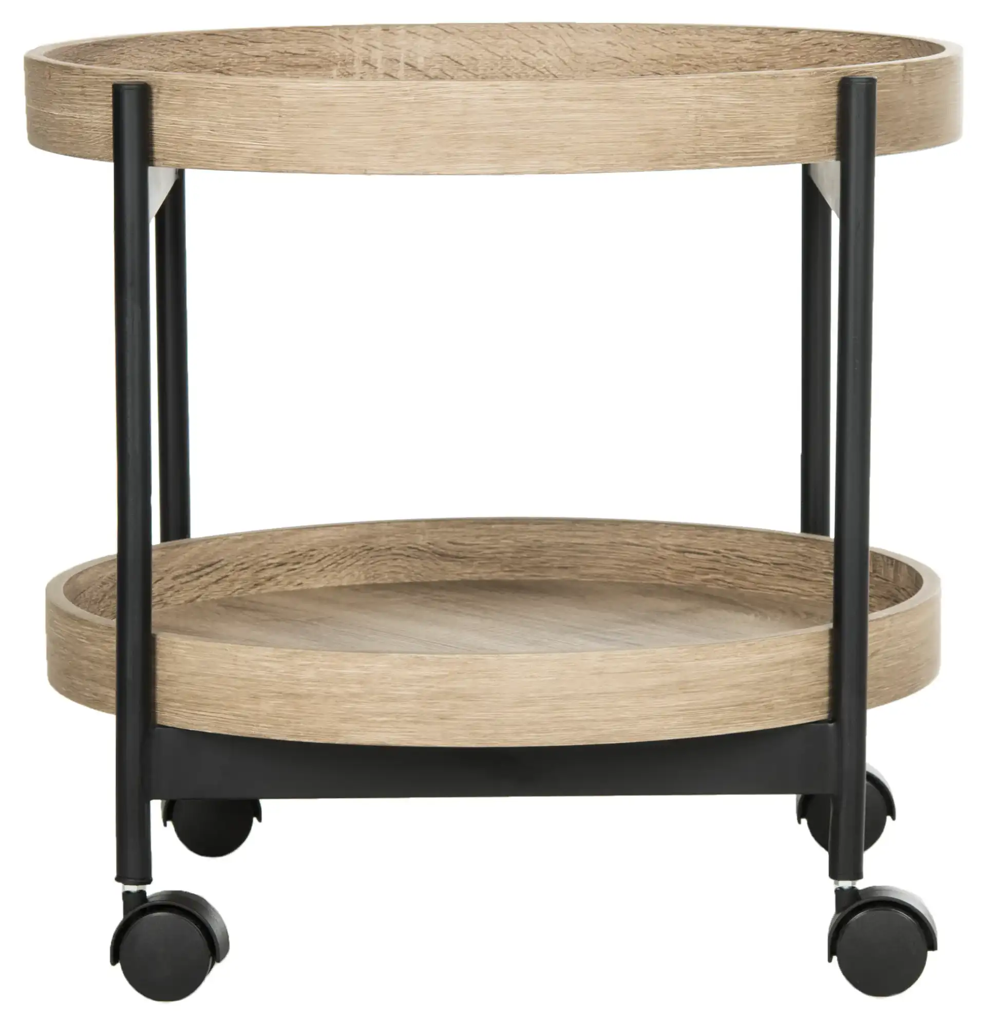 Javan Side Table in Light Oak / Black