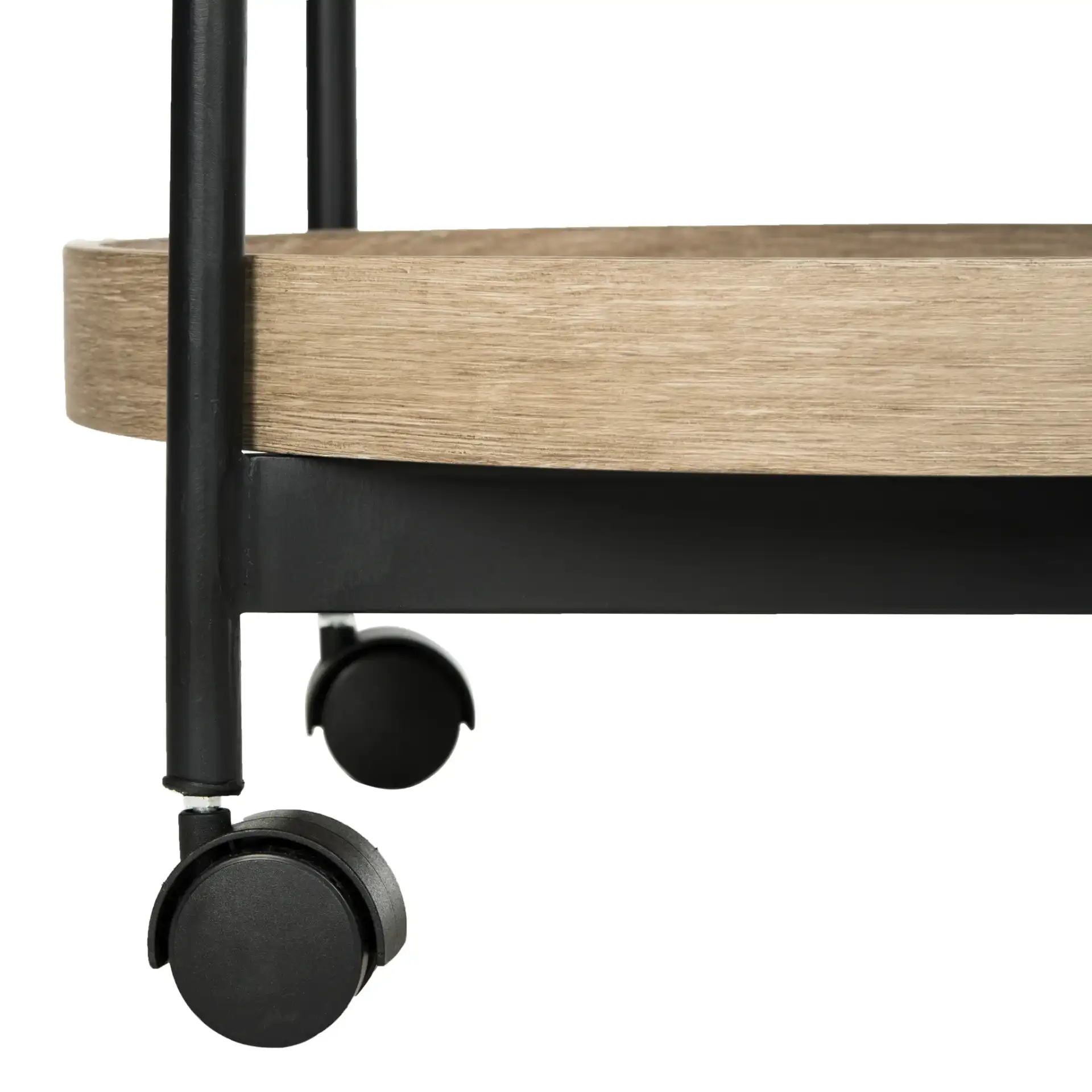 Javan Side Table in Light Oak / Black, detail view