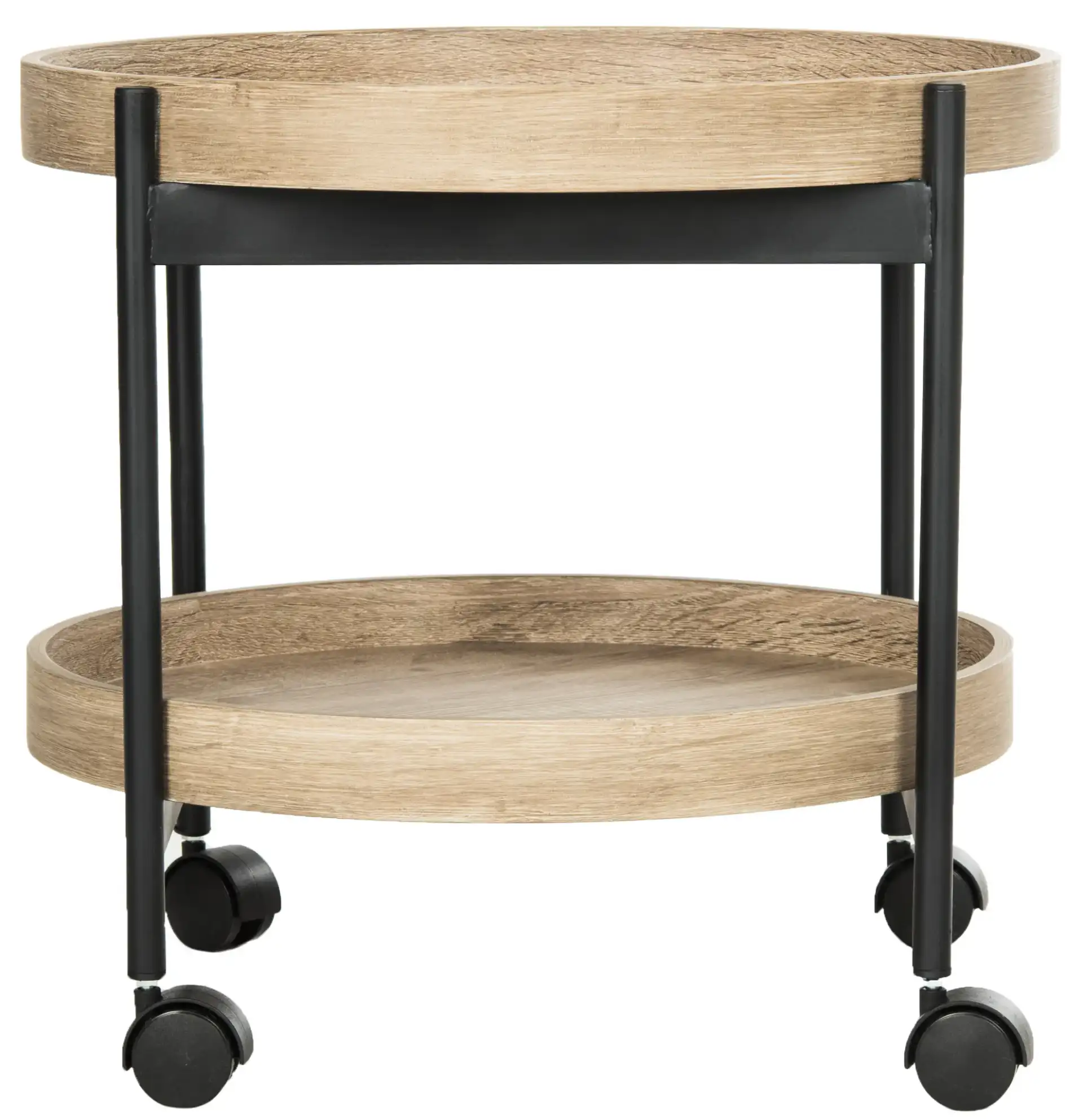 Javan Side Table in Light Oak / Black, detail view