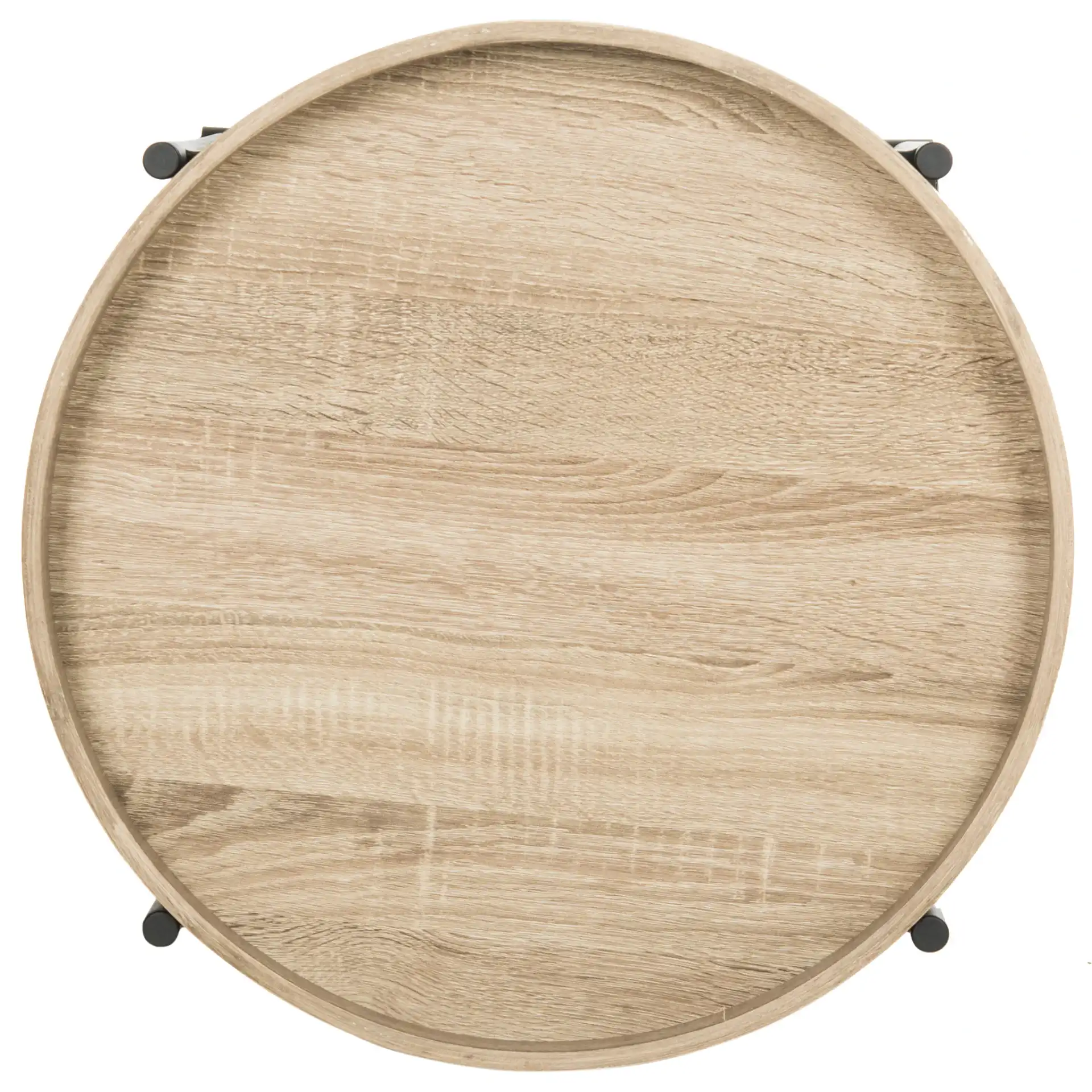 Javan Side Table in Light Oak / Black, detail view