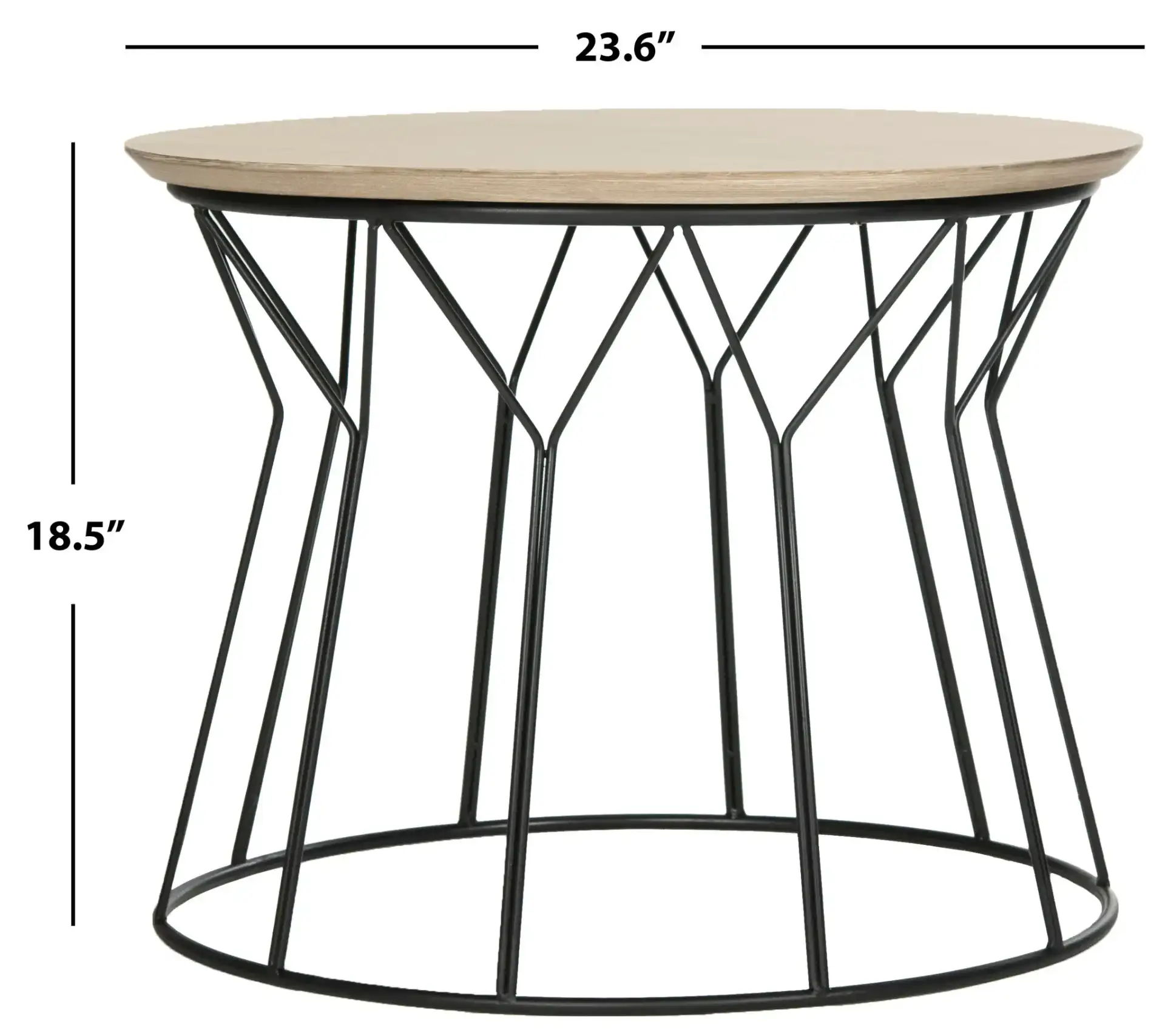 Alcott End Table in Light Gray, detail view