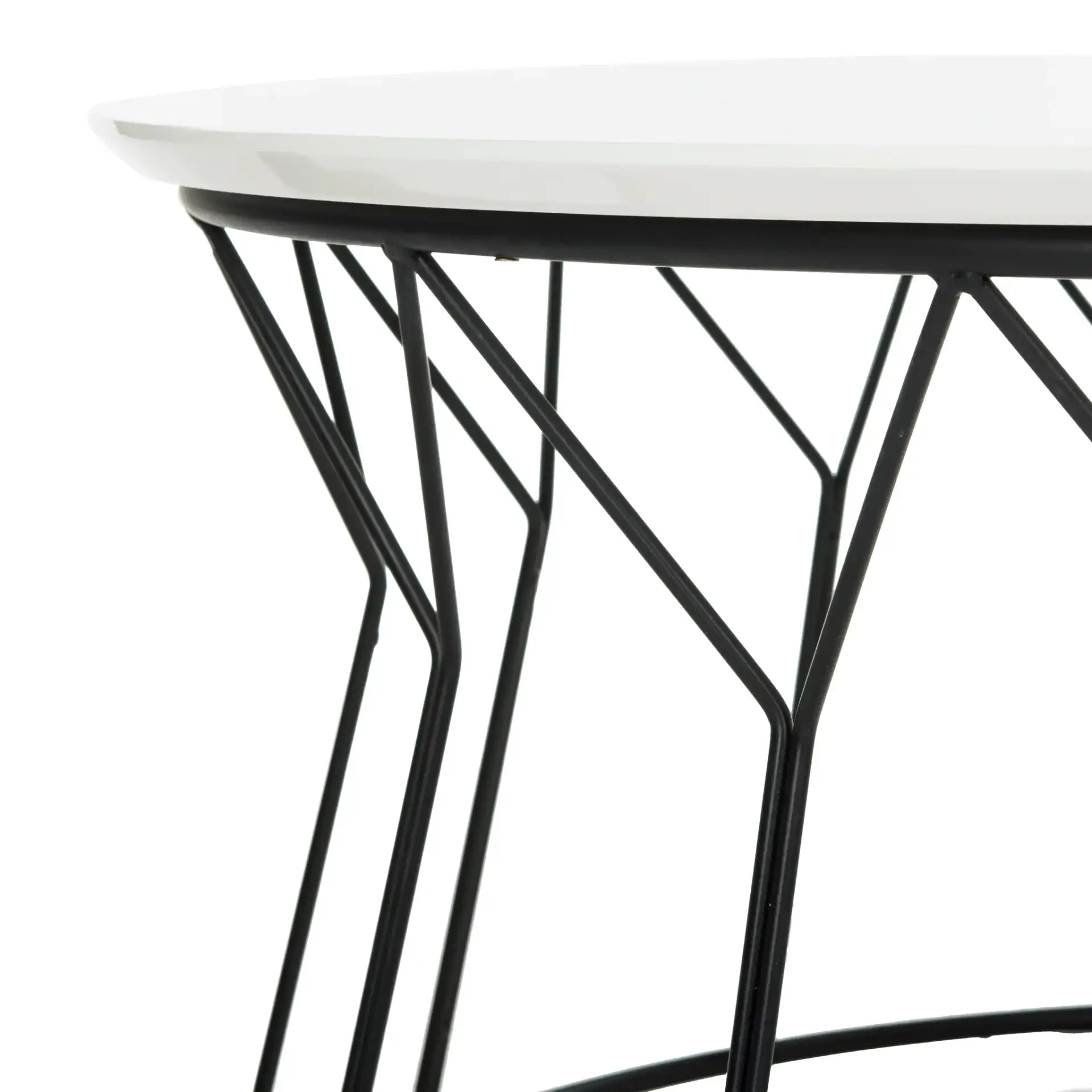 Deion Coffee Table in Lacquer White in a styled room