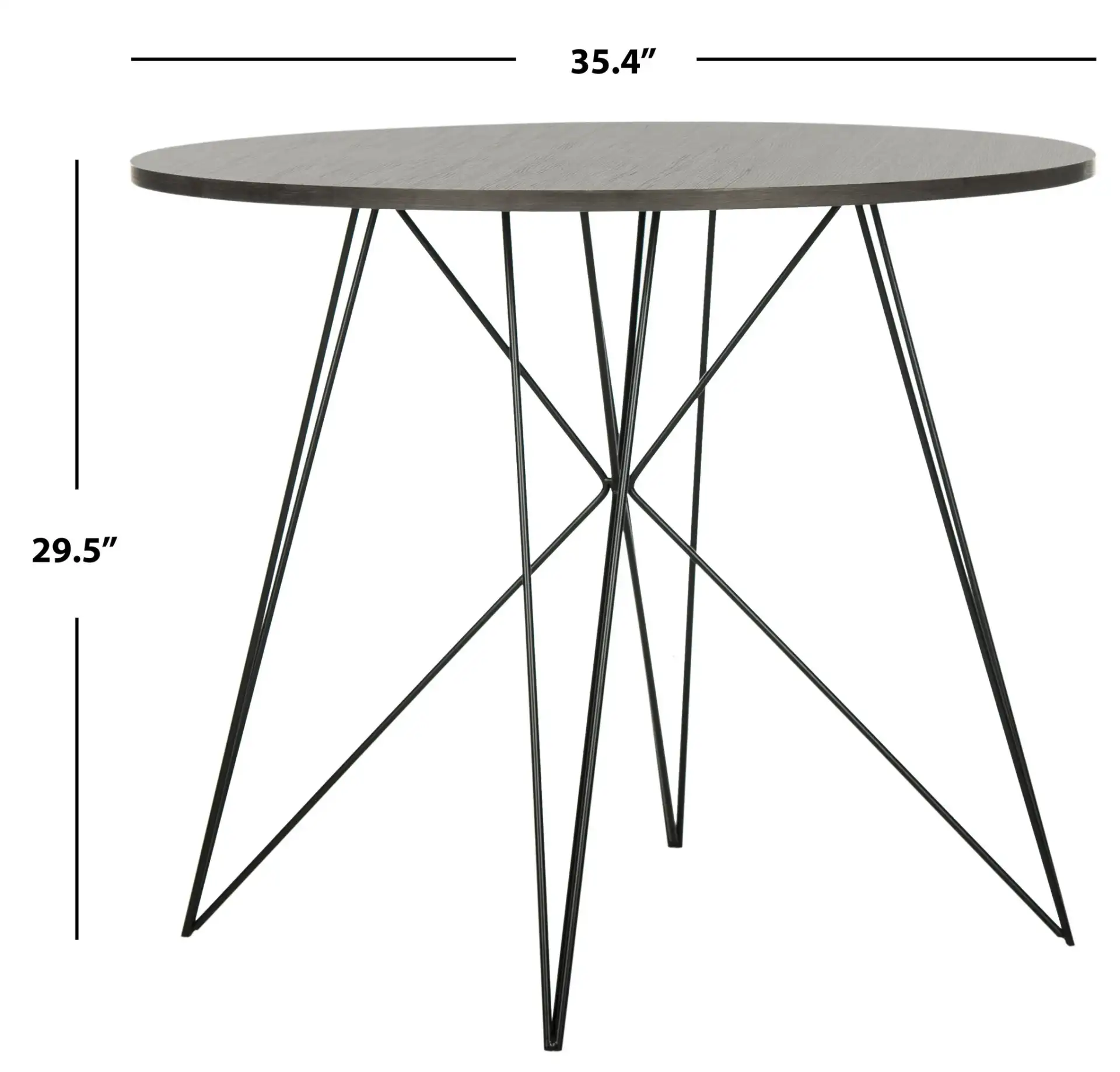 Marino Dining Table in Dark Gray, detail view