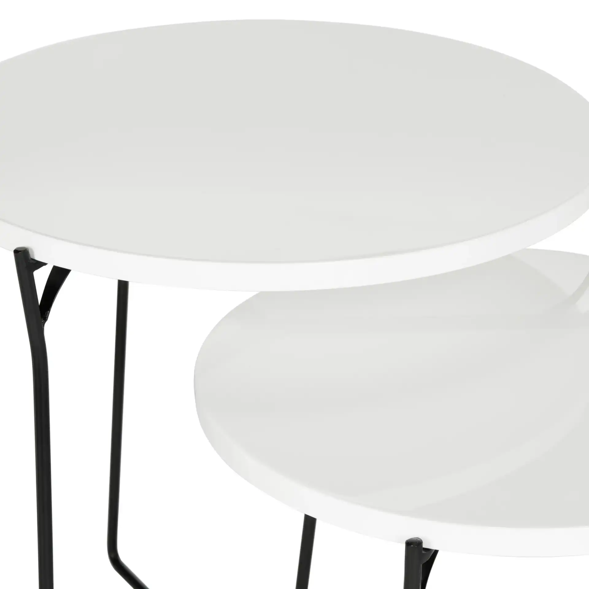 Ryne End Table (Set Of 2) in Lacquer White in a styled room