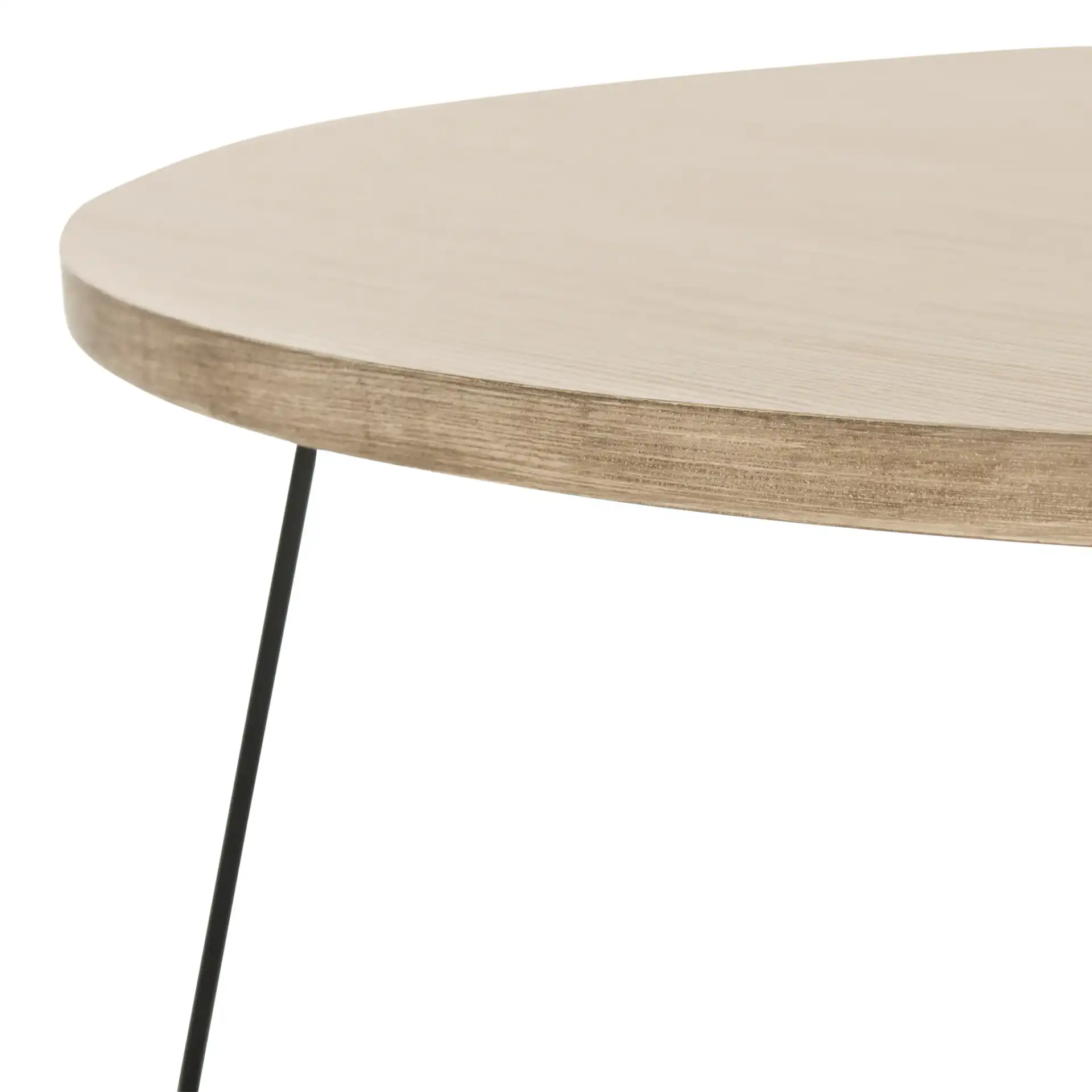 Mae Coffee Table in Light Brown in a styled room