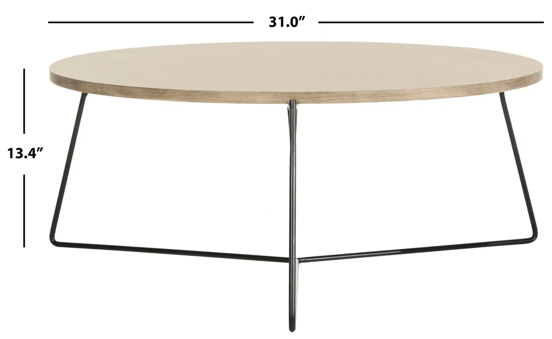 Mae Coffee Table in Light Brown, detail view
