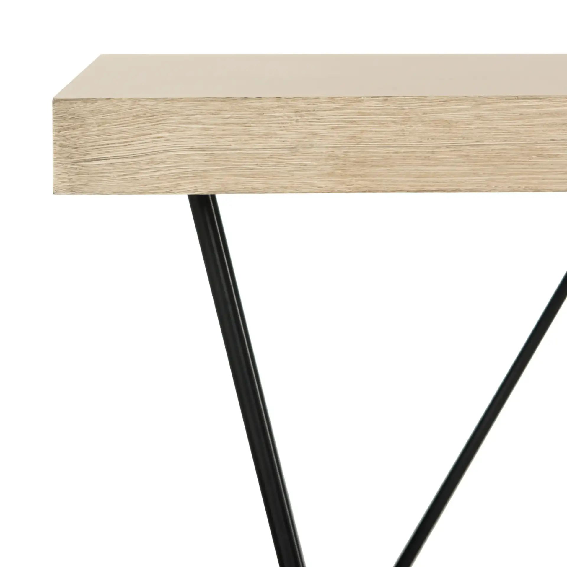 Amos Coffee Table in Light Brown in a styled room