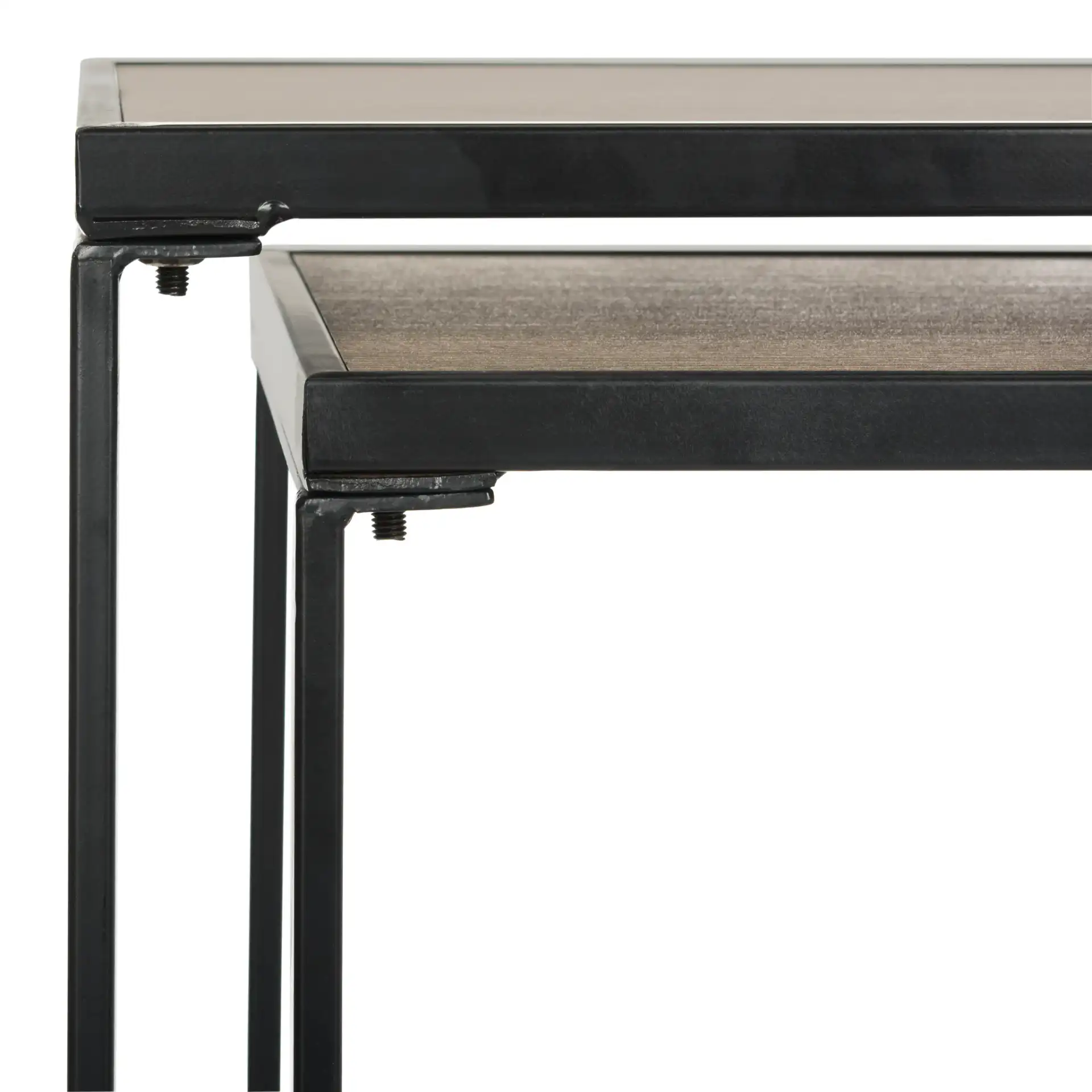 Callia End Table (Set Of 2) in Light Brown in a styled room