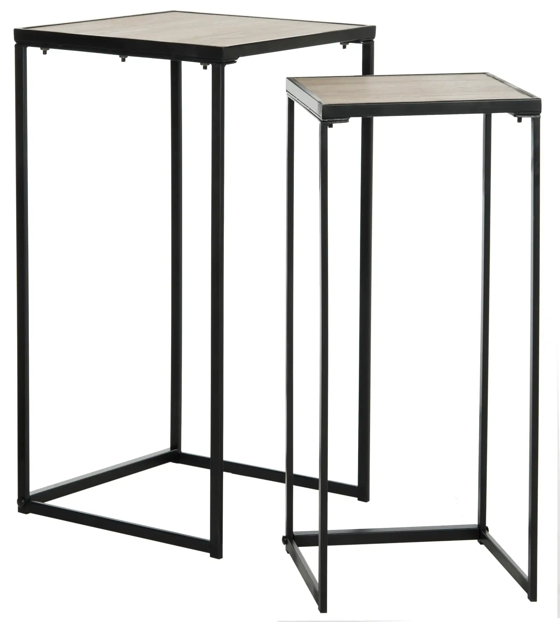 Callia End Table (Set Of 2) in Light Brown, detail view